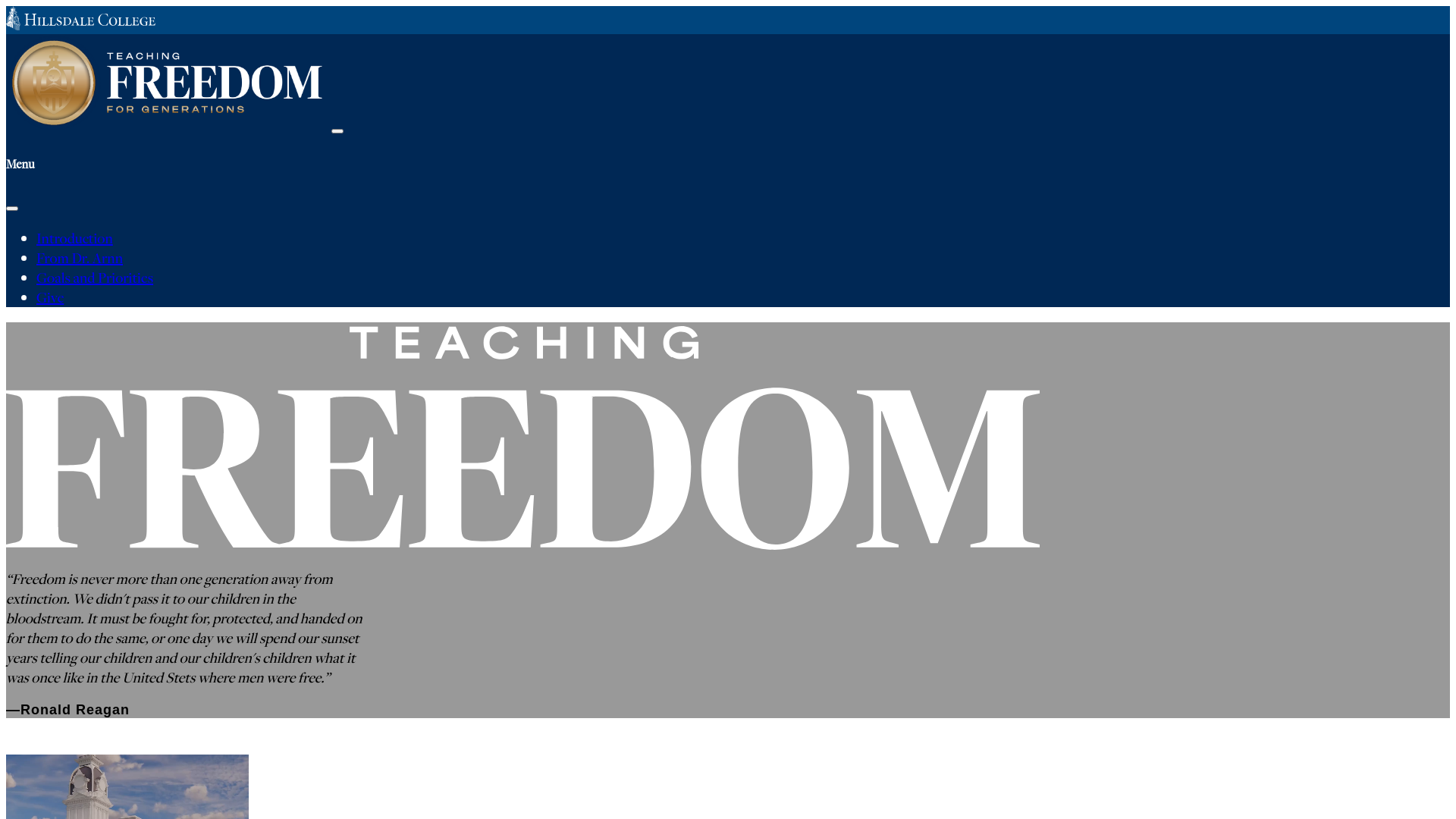 website screenshot of https://teachingfreedom-hillsdale-edu.pages.dev/