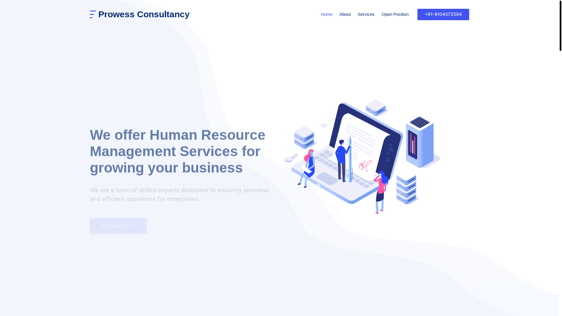 website screenshot of https://prowess-consultancy.pages.dev/