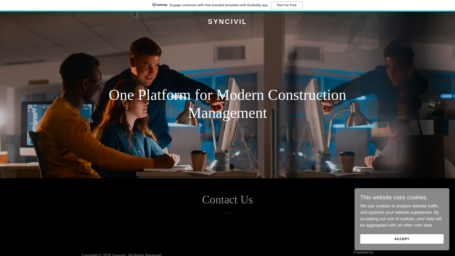 website screenshot of https://syncivil.com/