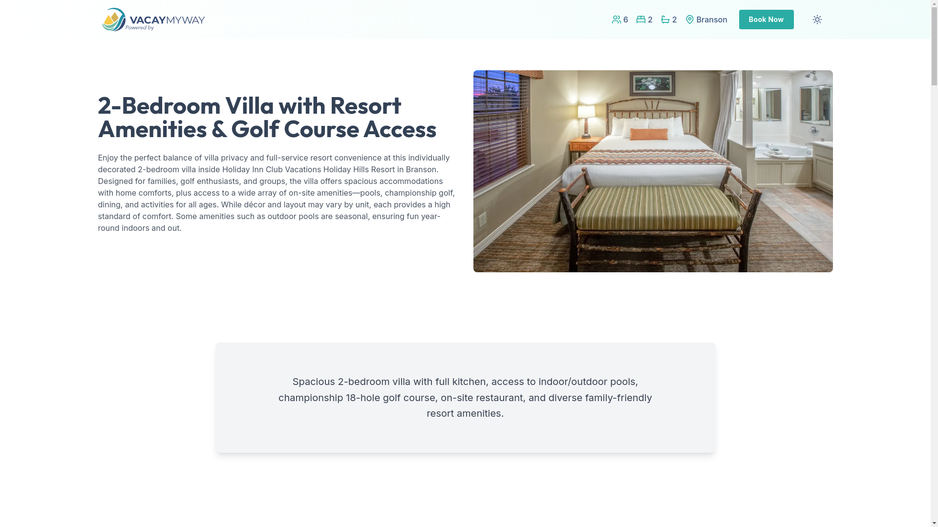 website screenshot of https://blissfulroute76.rentals/