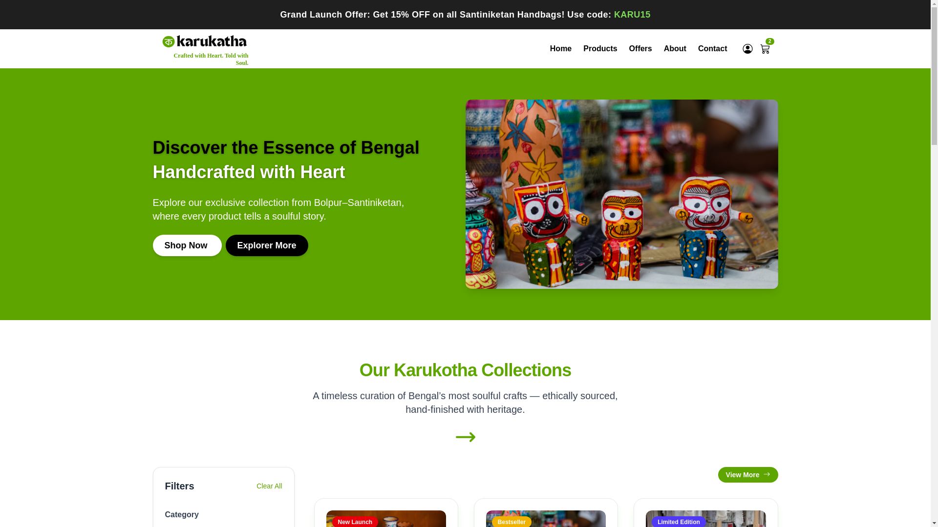 website screenshot of https://karukatha.in/