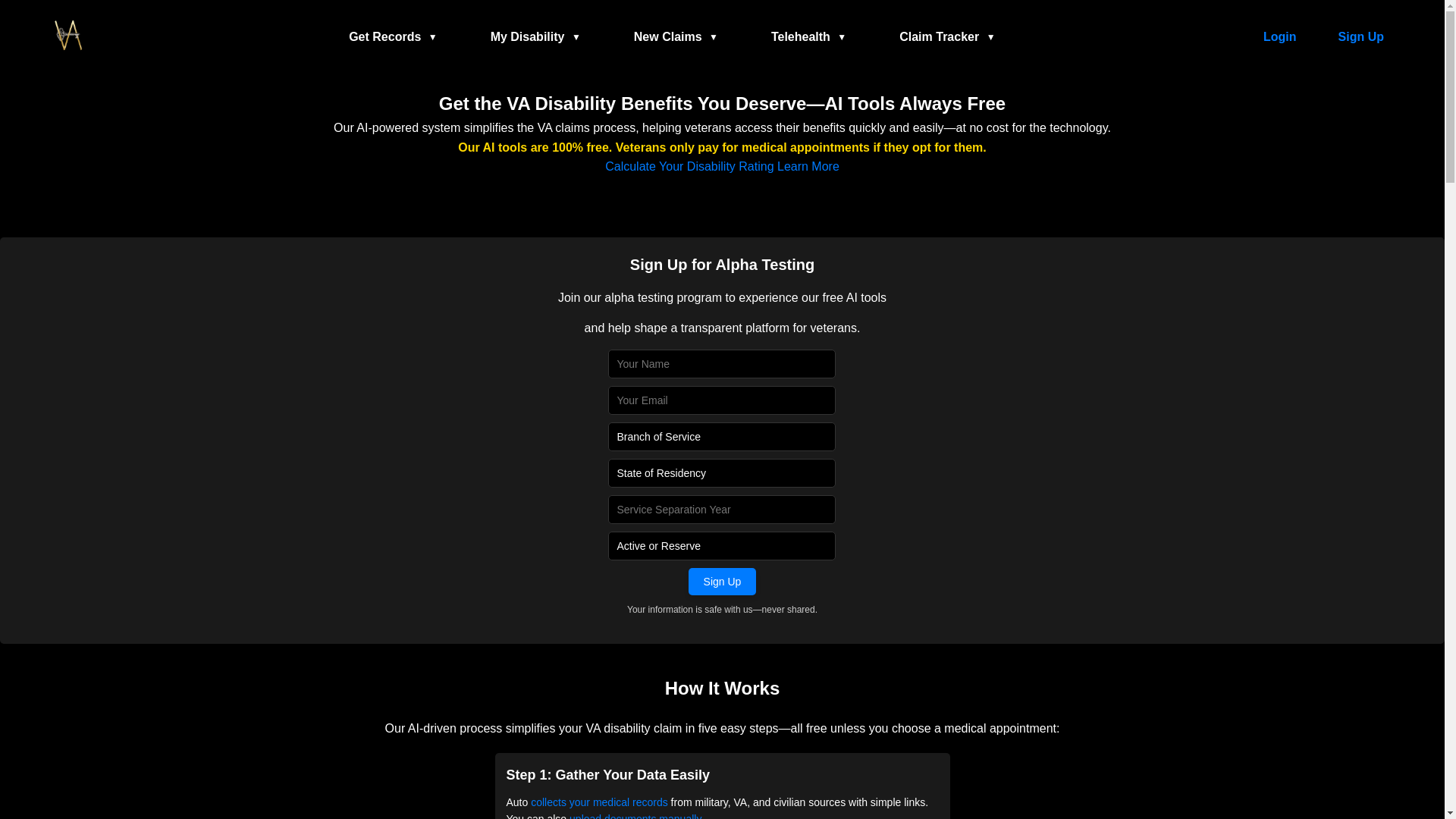 website screenshot of https://unlocktheva.org/