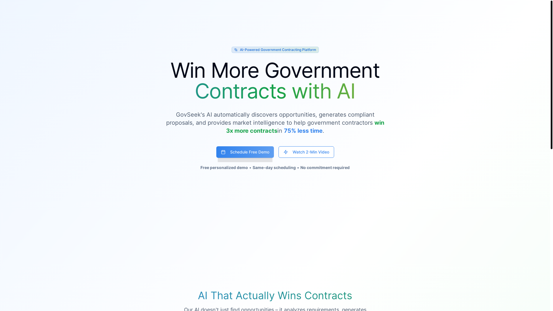 website screenshot of https://govseek-frontend.pages.dev/