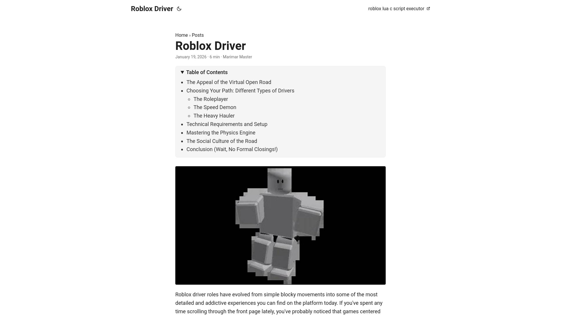 website screenshot of https://robloxdriver.pages.dev/