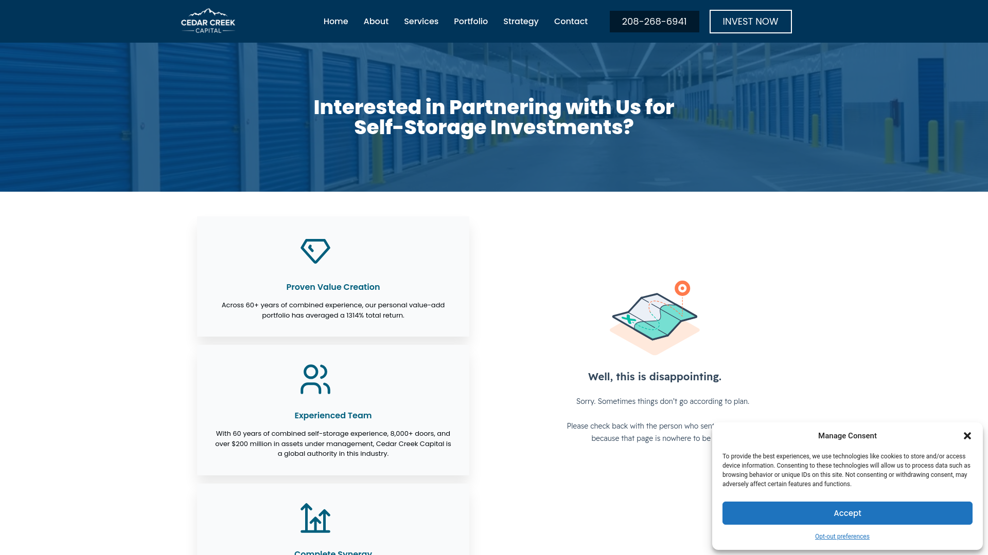 website screenshot of https://cedar.cc/invest