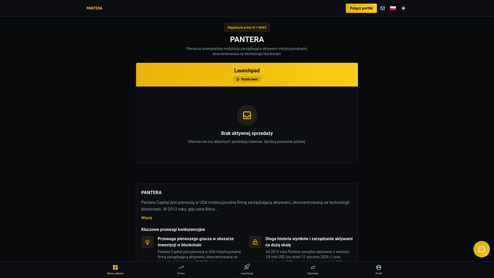 website screenshot of https://panteracaqital.com