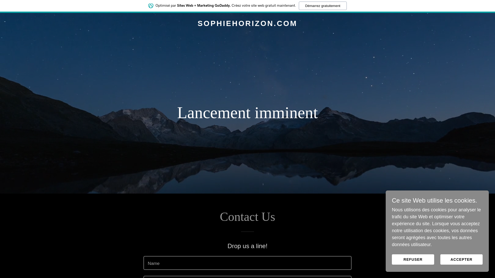 website screenshot of https://sophiehorizon.com/