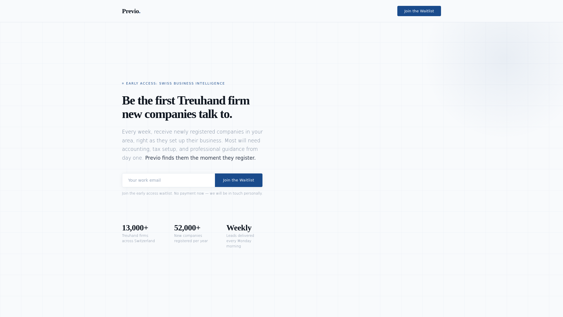 website screenshot of https://getprevio.ai