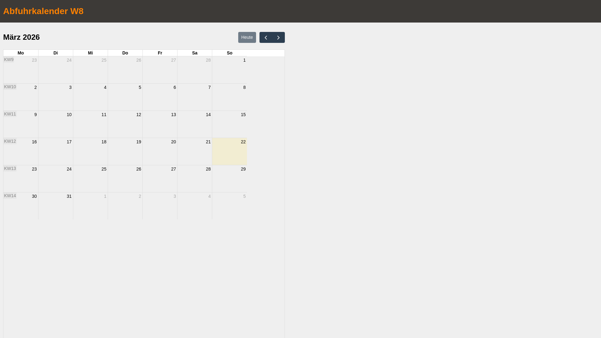 website screenshot of https://awb-abfuhrkalender.pages.dev/