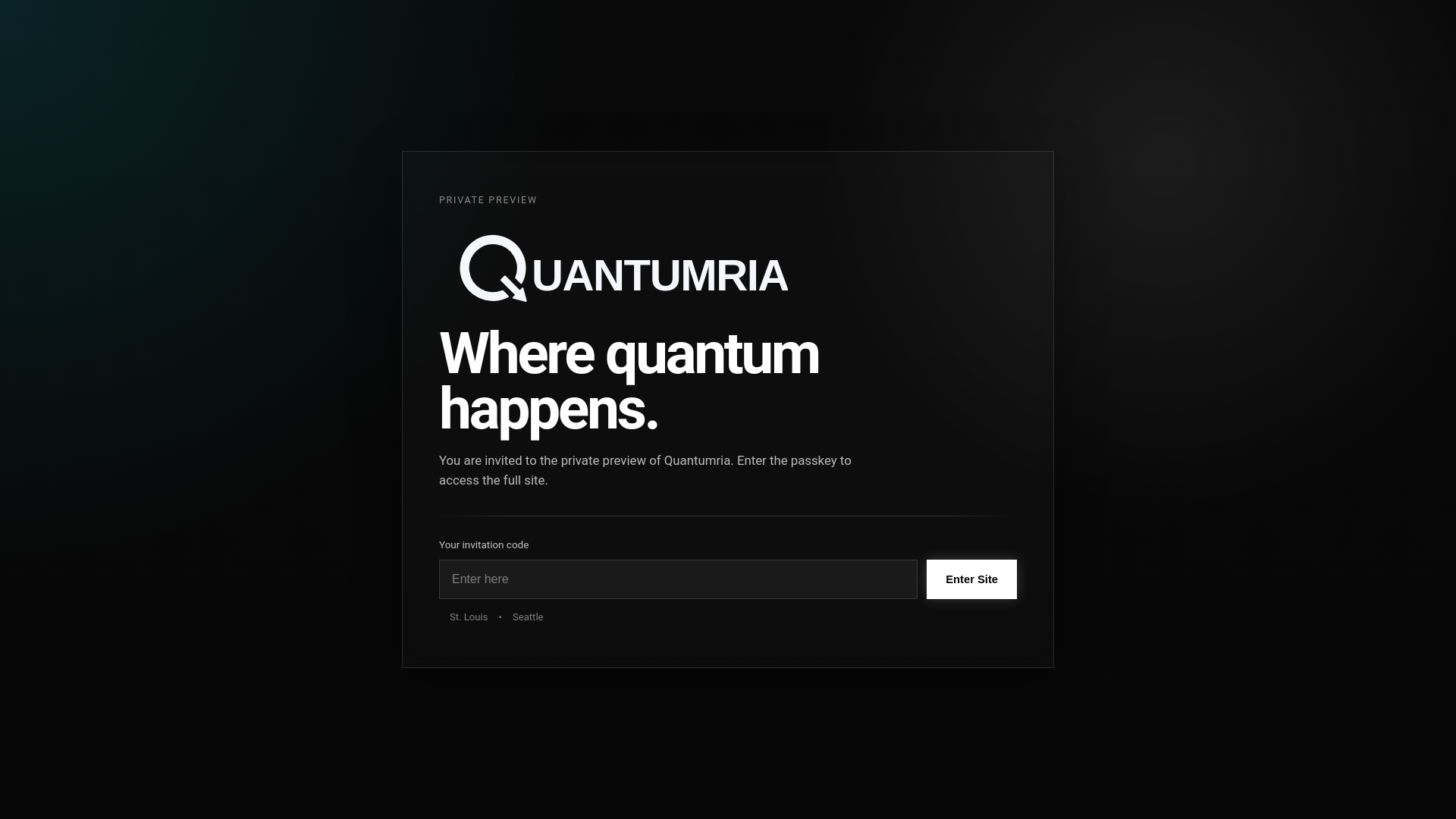 website screenshot of https://quantumria.pages.dev/
