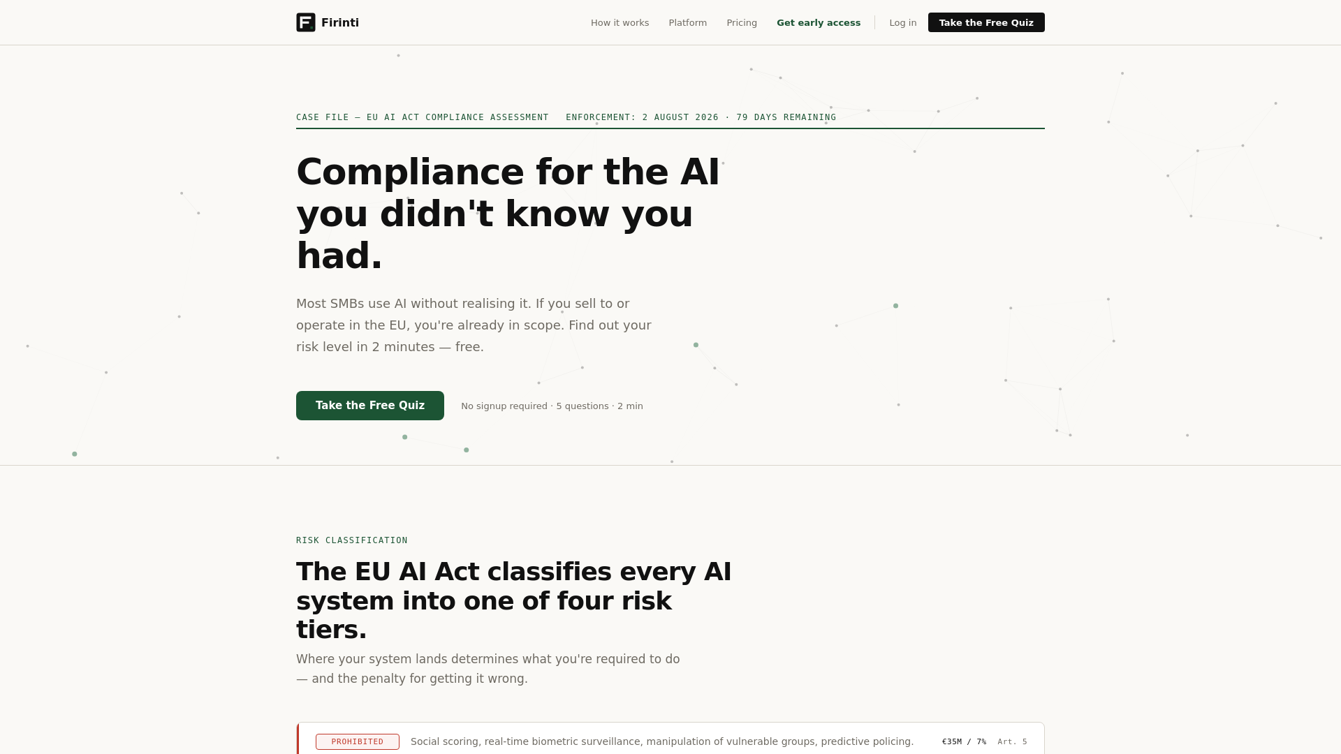 website screenshot of https://firinti.eu/