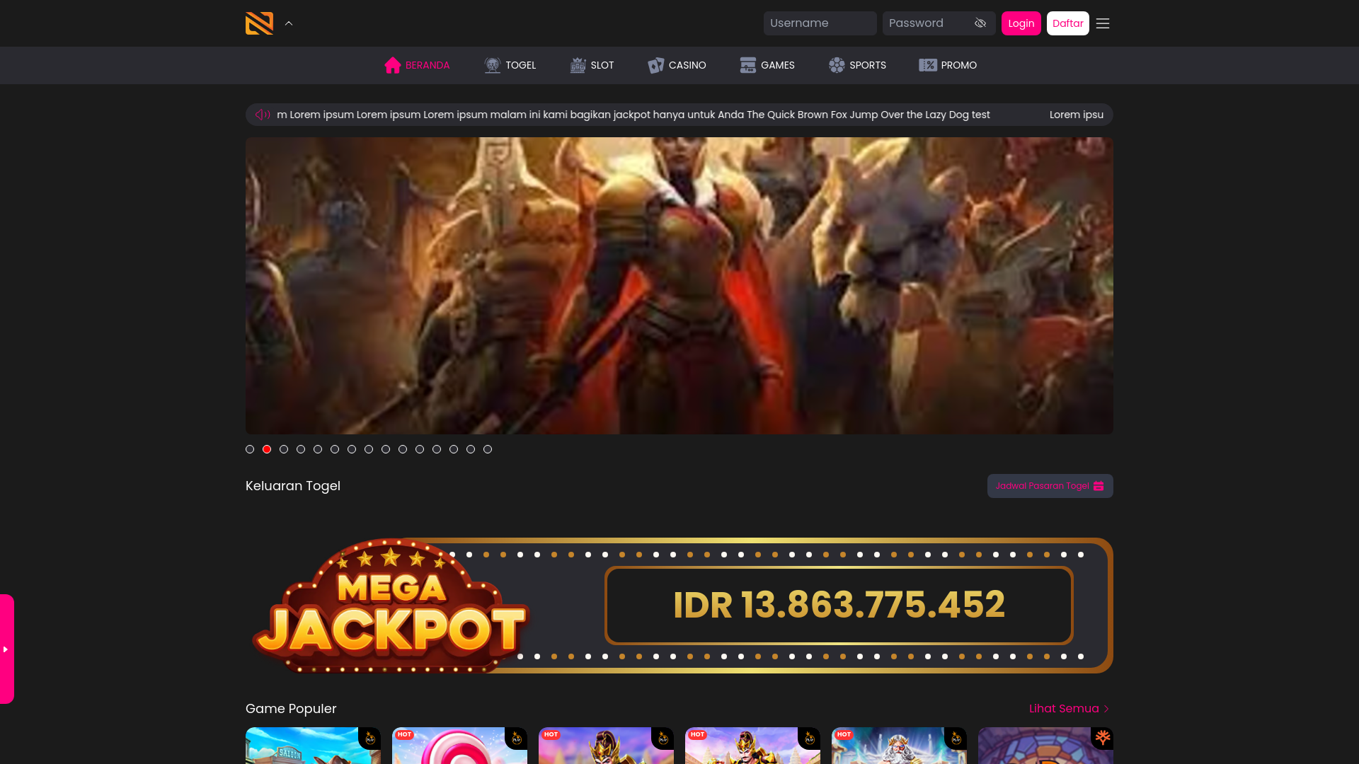 website screenshot of https://tesdomainmanagementaja1.top/