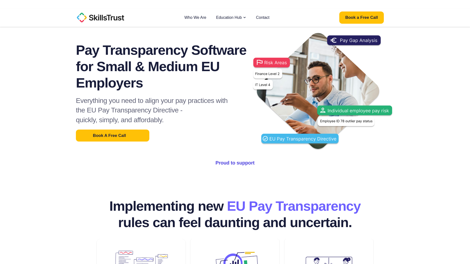 website screenshot of https://skillstrustequity.com