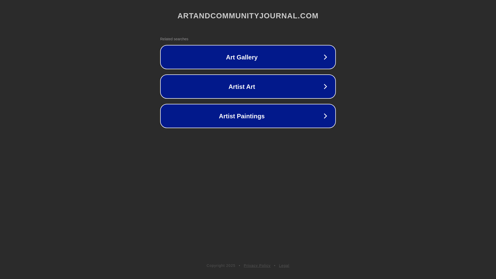 website screenshot of https://artandcommunityjournal.com/