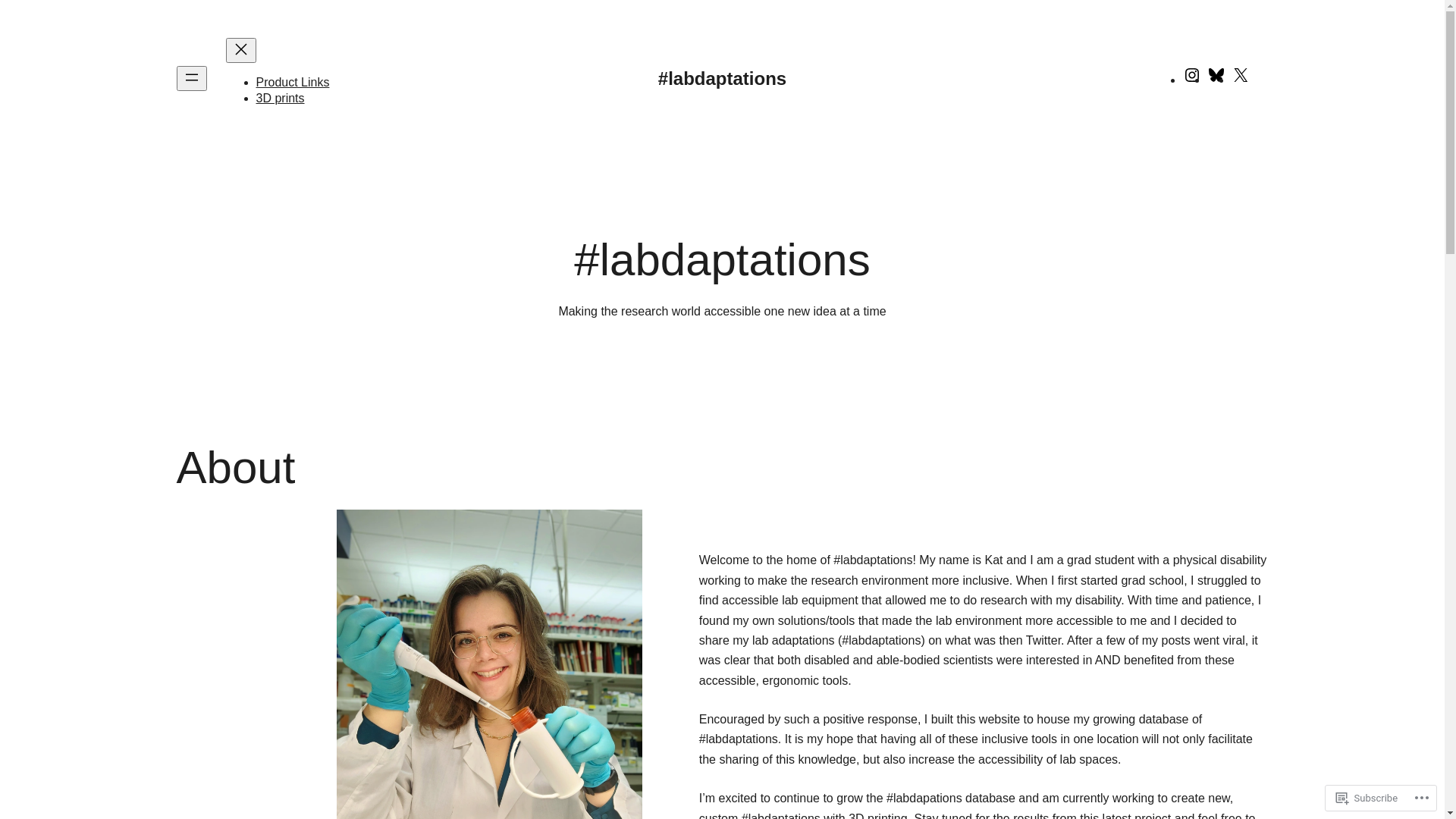 website screenshot of https://labdaptations.com/