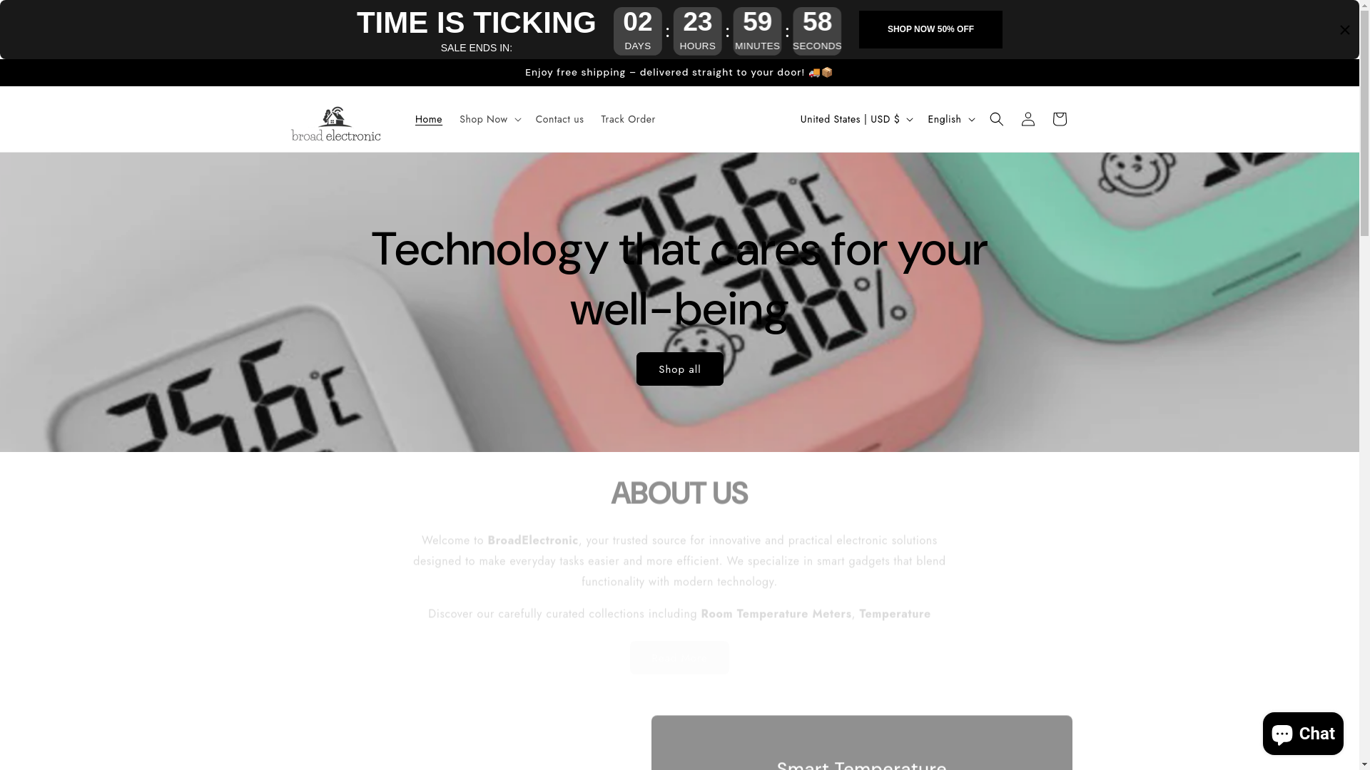 website screenshot of https://broadelectronic.ca/