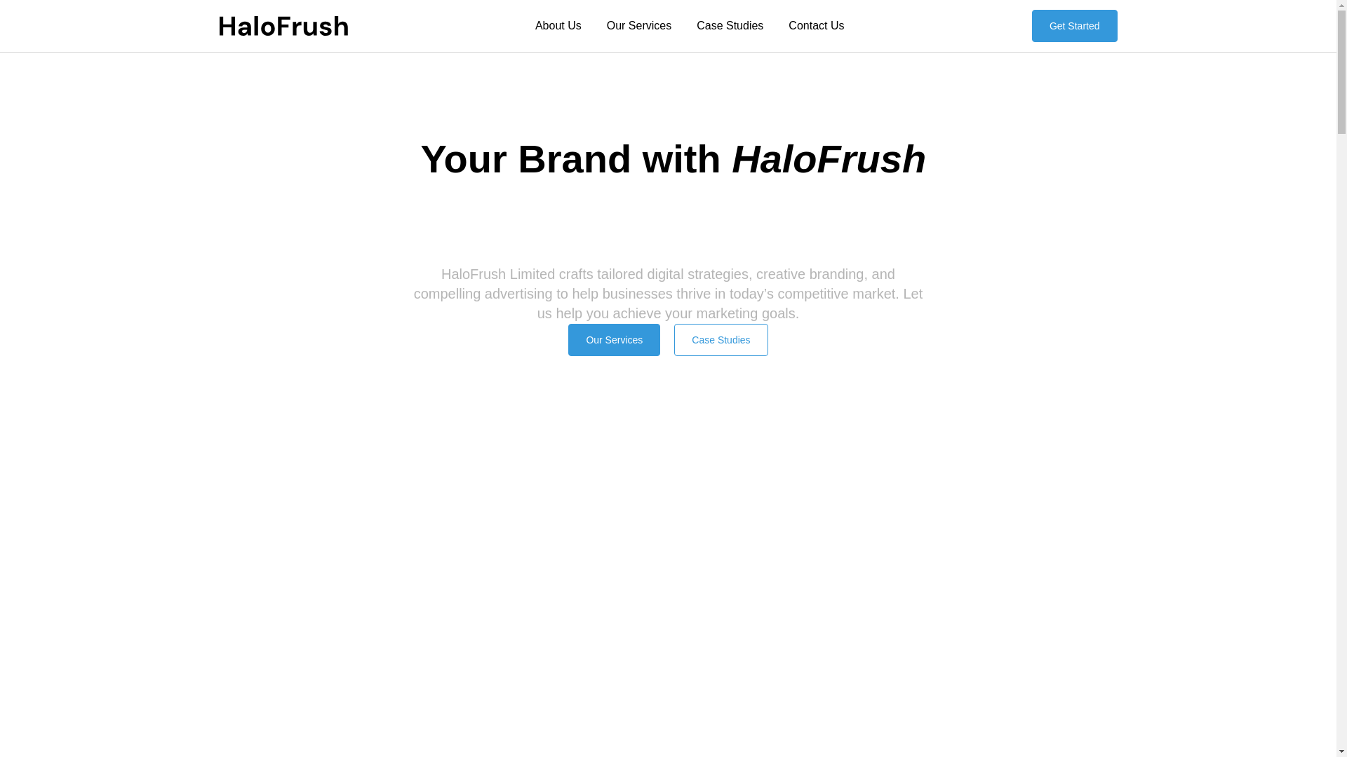 website screenshot of https://halofrush.com/