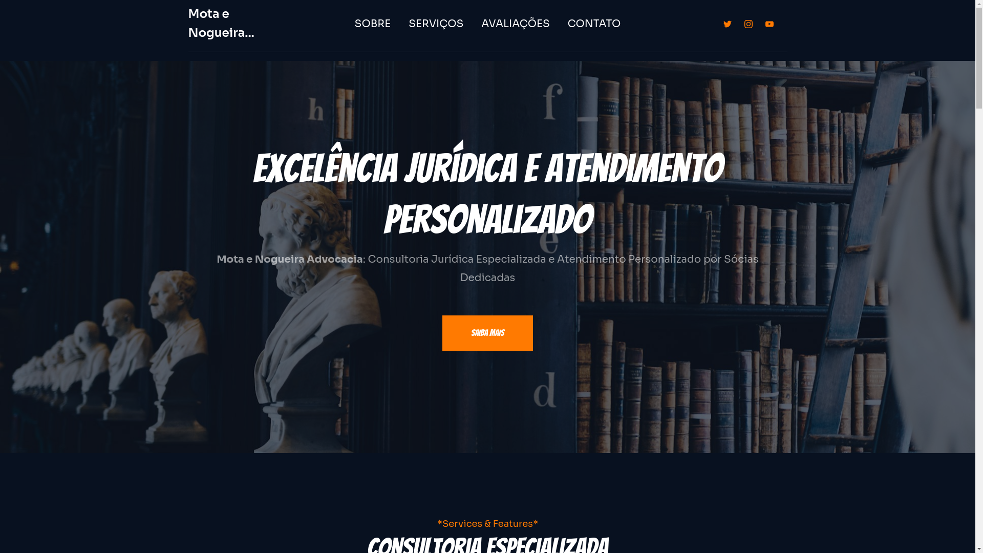 website screenshot of https://motaenogueira.com.br/
