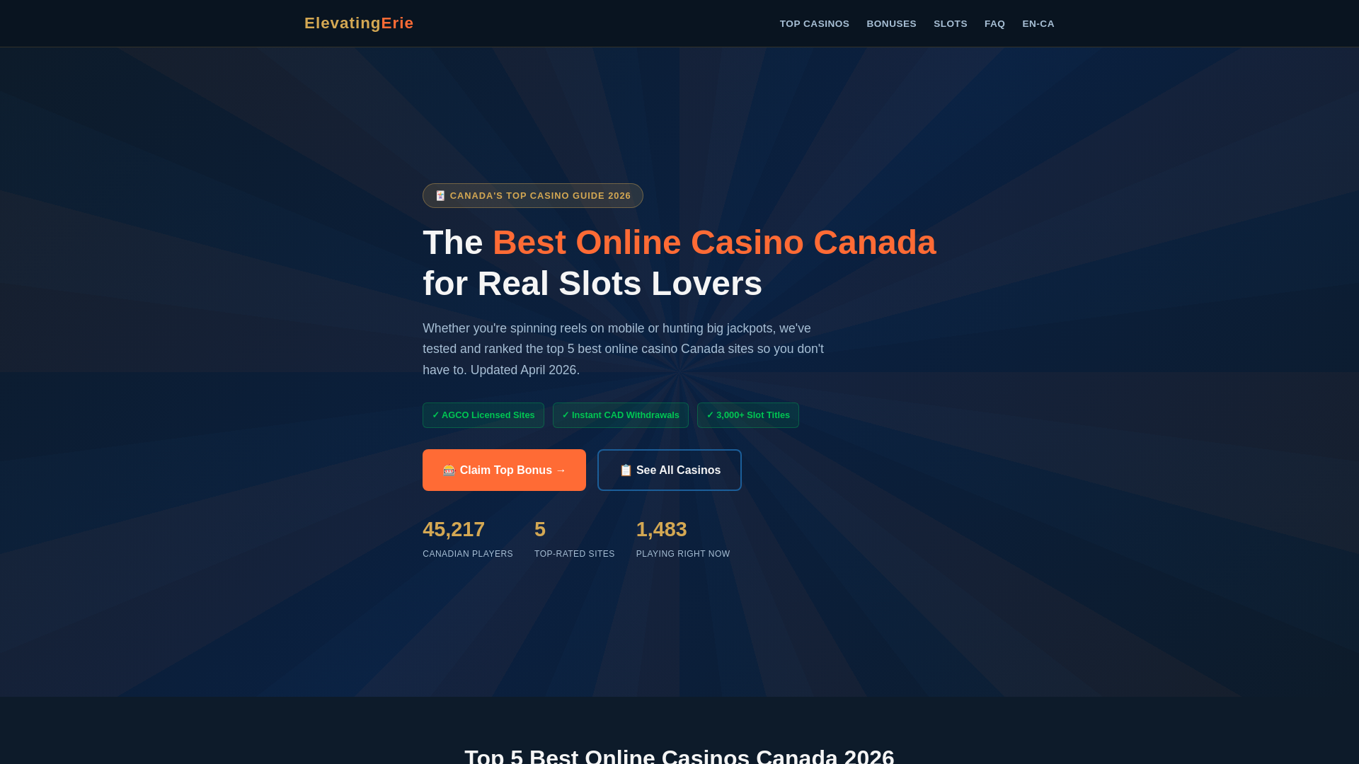 website screenshot of https://elevatingerie-com.pages.dev/