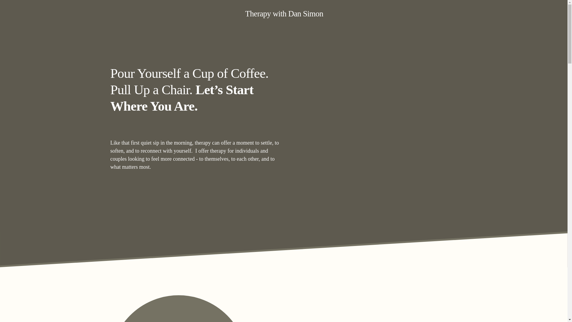 website screenshot of https://therapywithdansimon.com/
