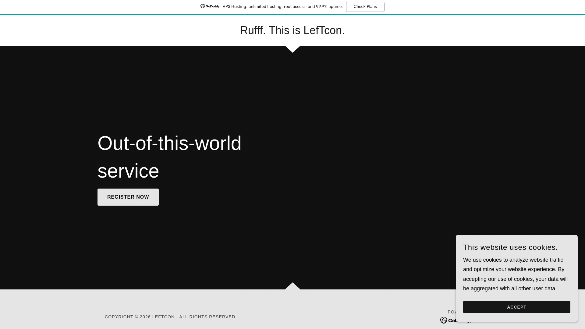 website screenshot of https://leftcon.net/