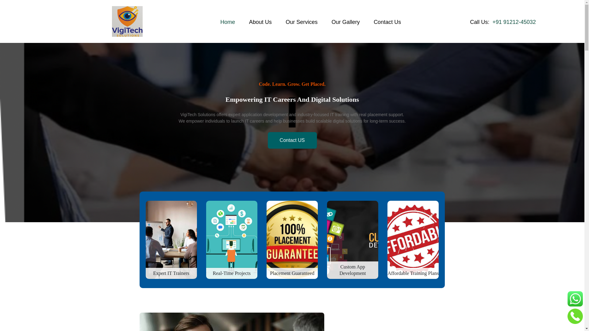 website screenshot of https://vigitechsolutions.com/