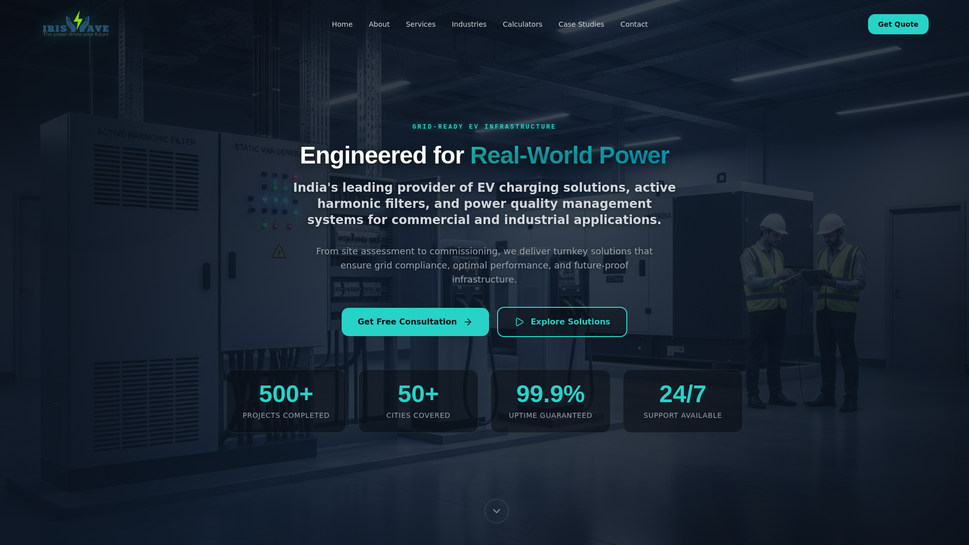 website screenshot of https://iriswave-website.pages.dev/