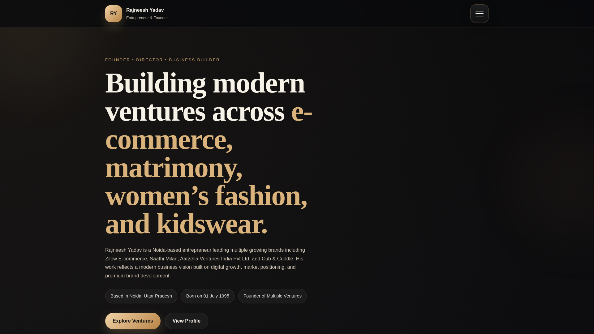 website screenshot of https://rajneeshyadav.co.in