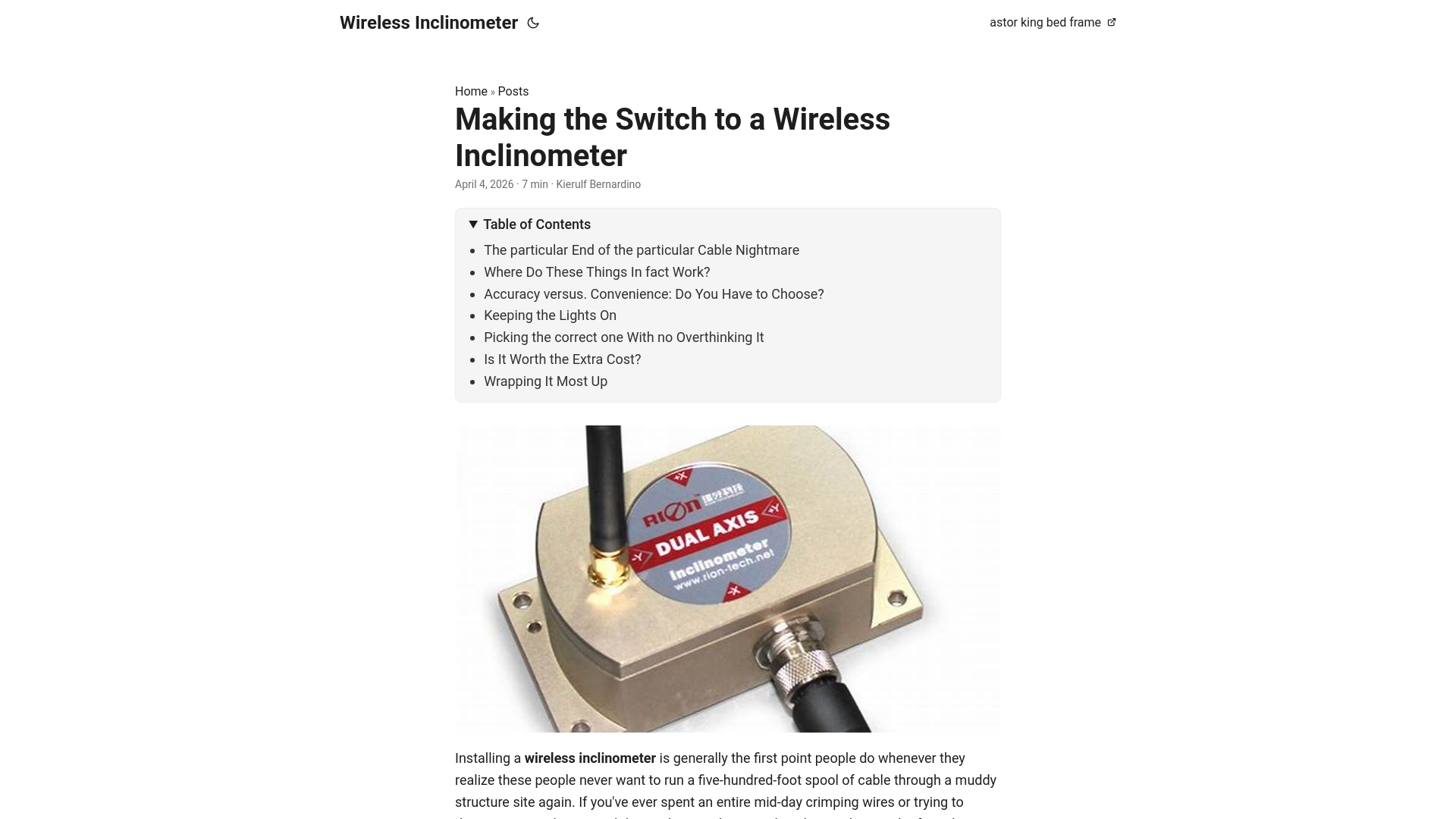 website screenshot of https://wireless-inclinometer.pages.dev/