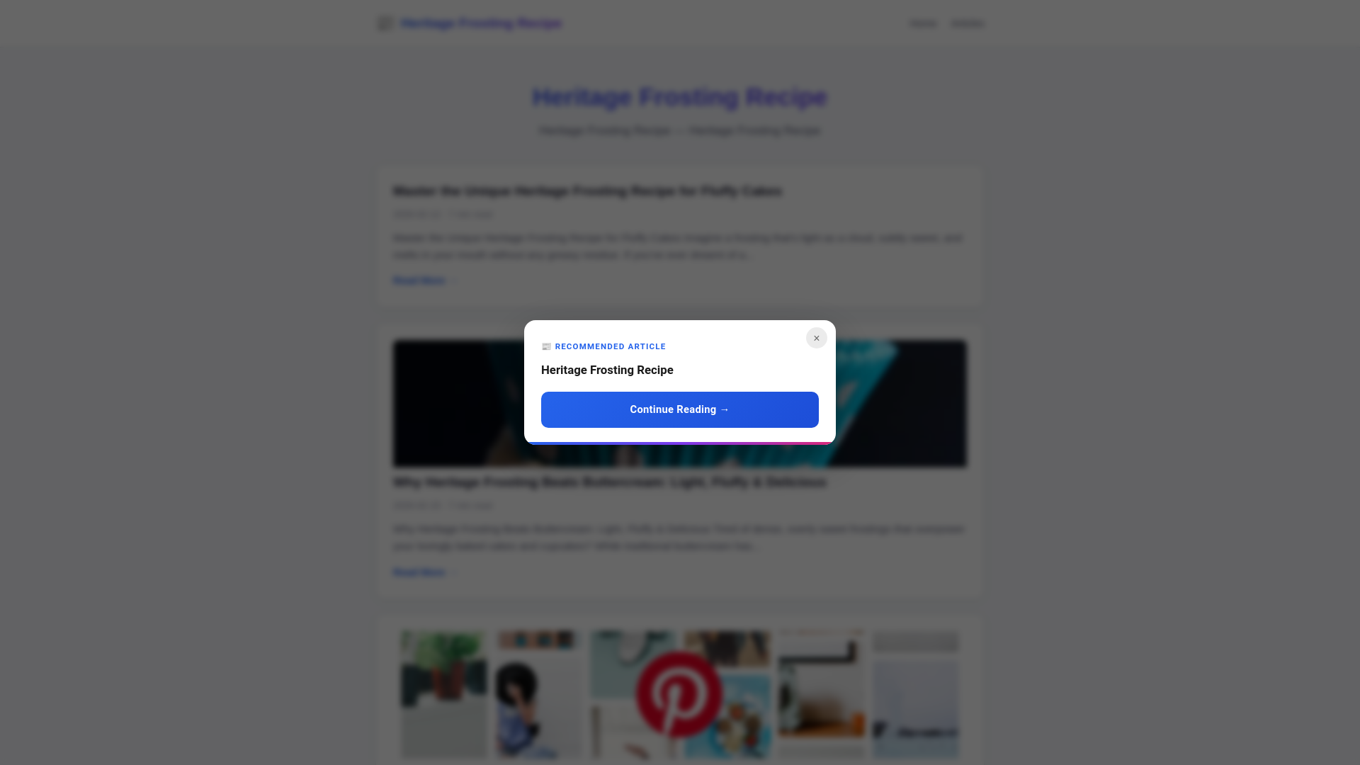 website screenshot of https://heritage-frosting-recipe.pages.dev/