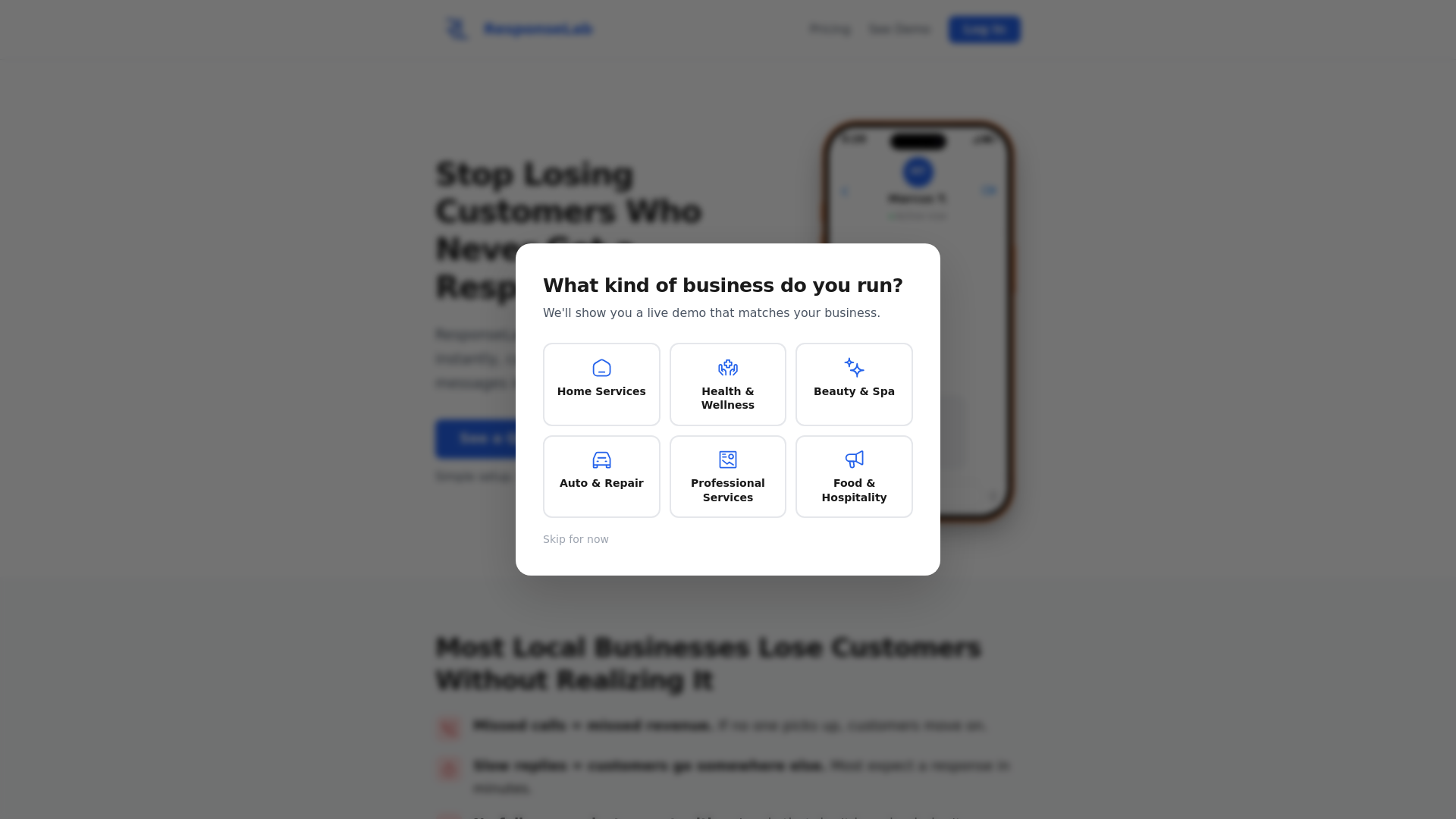website screenshot of https://responsetlab.pages.dev/