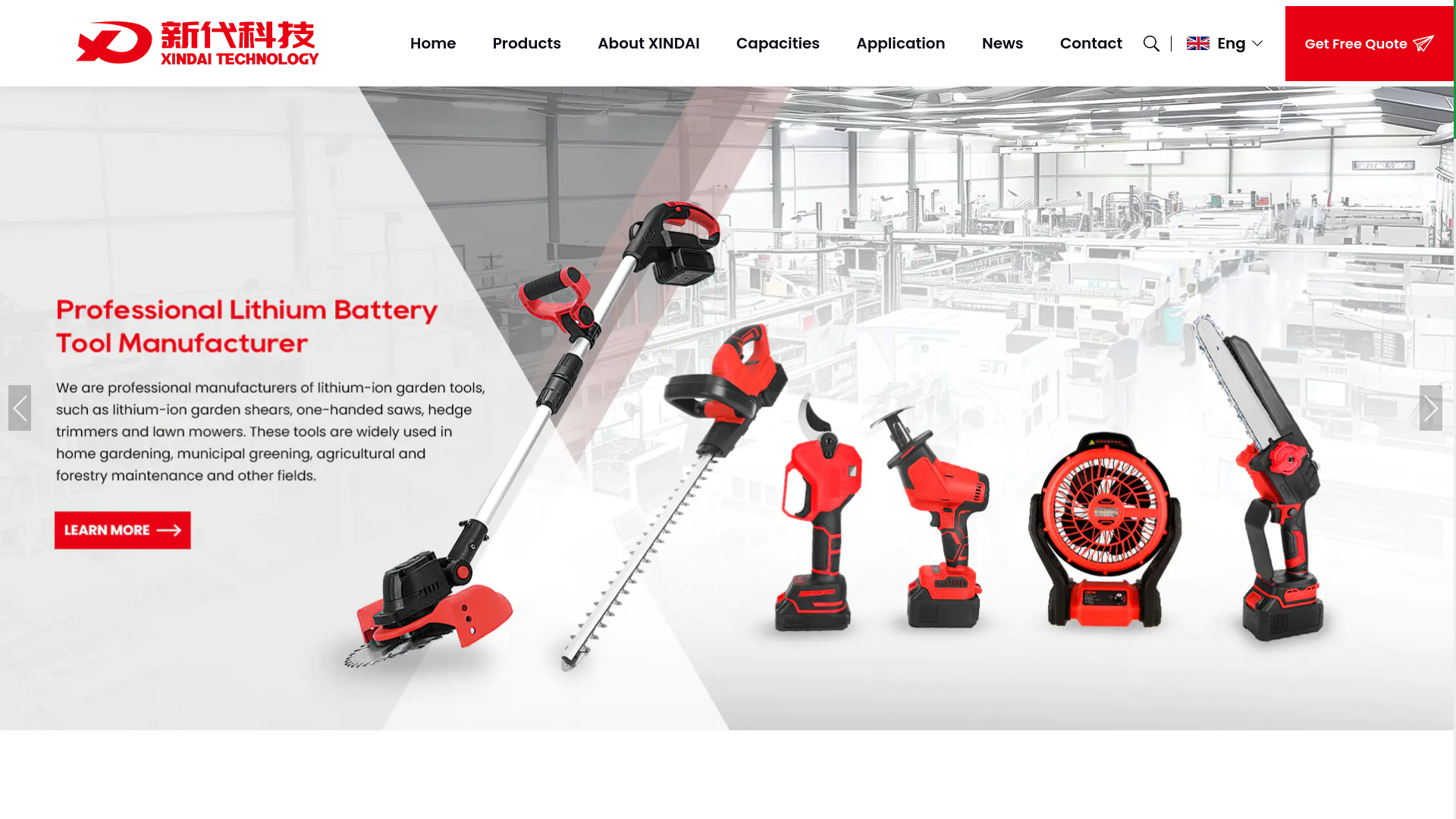 website screenshot of https://pruningshearsfactory.com/