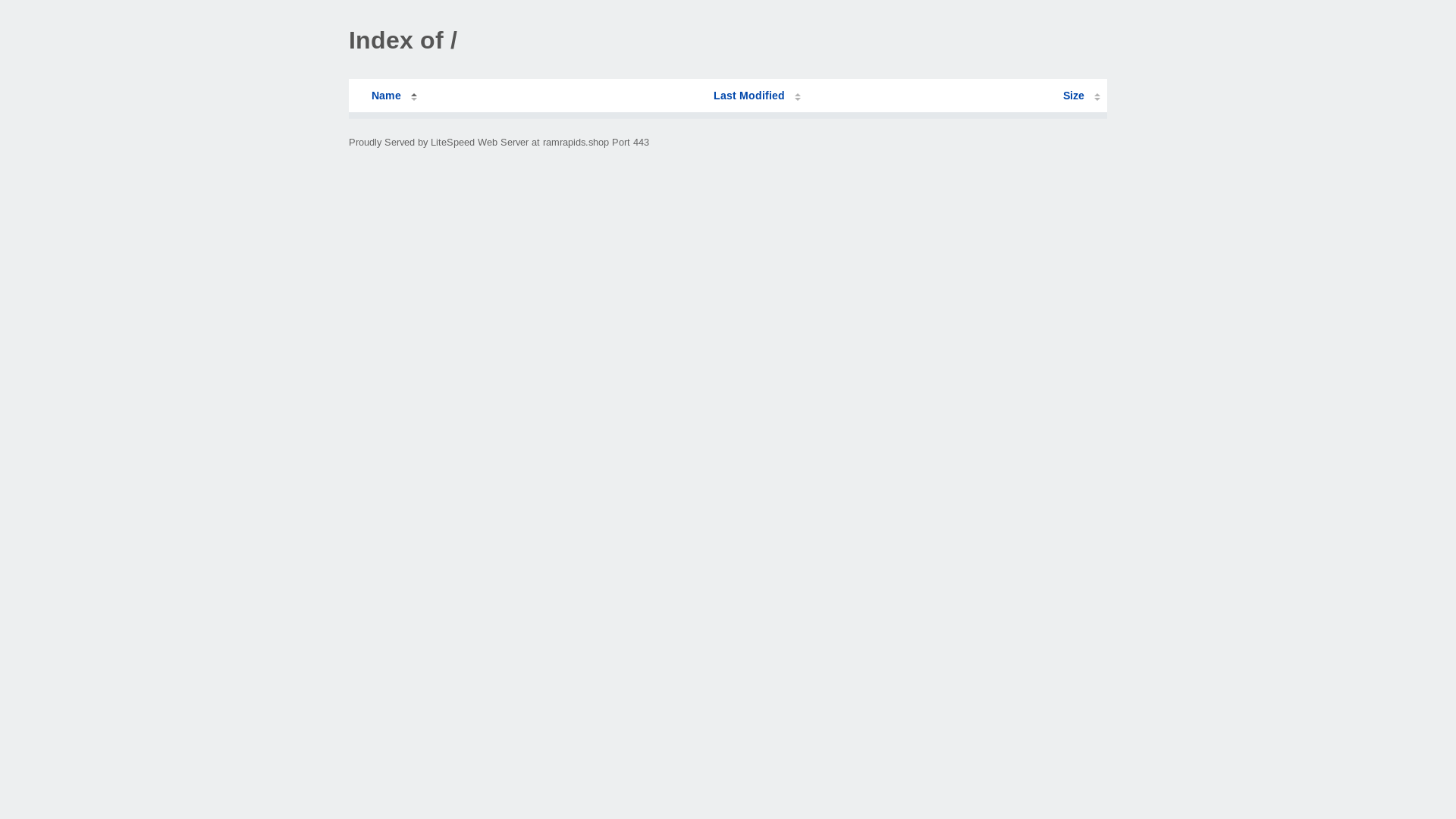 website screenshot of https://ramrapids.shop/