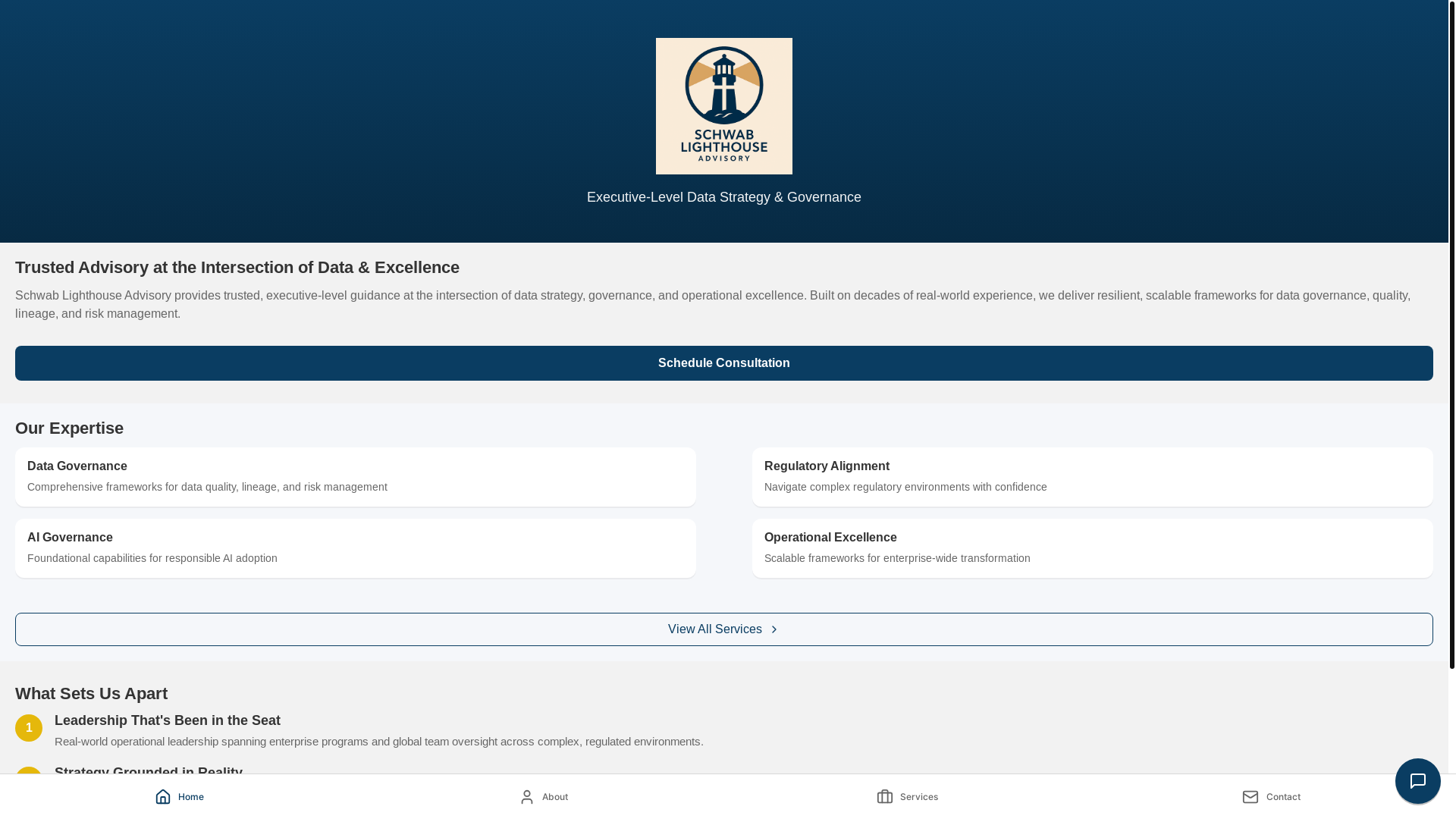 website screenshot of https://schwablighthouse.com/