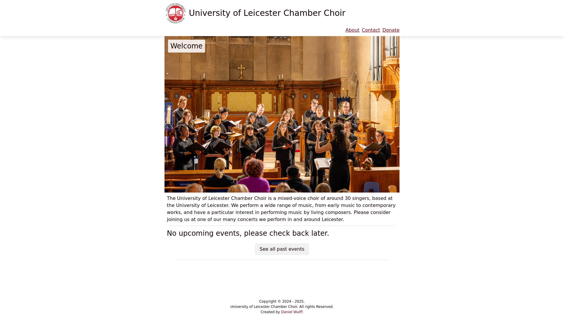 website screenshot of https://universityofleicesterchamberchoirdotcodotuk.pages.dev/
