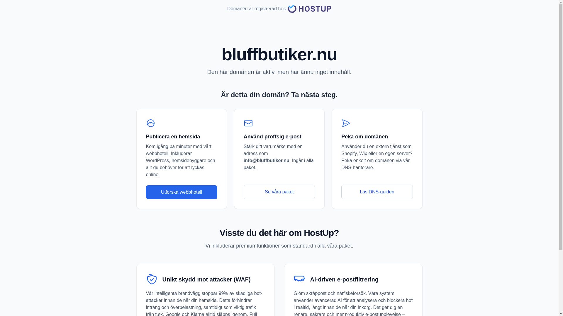 website screenshot of https://bluffbutiker.nu/