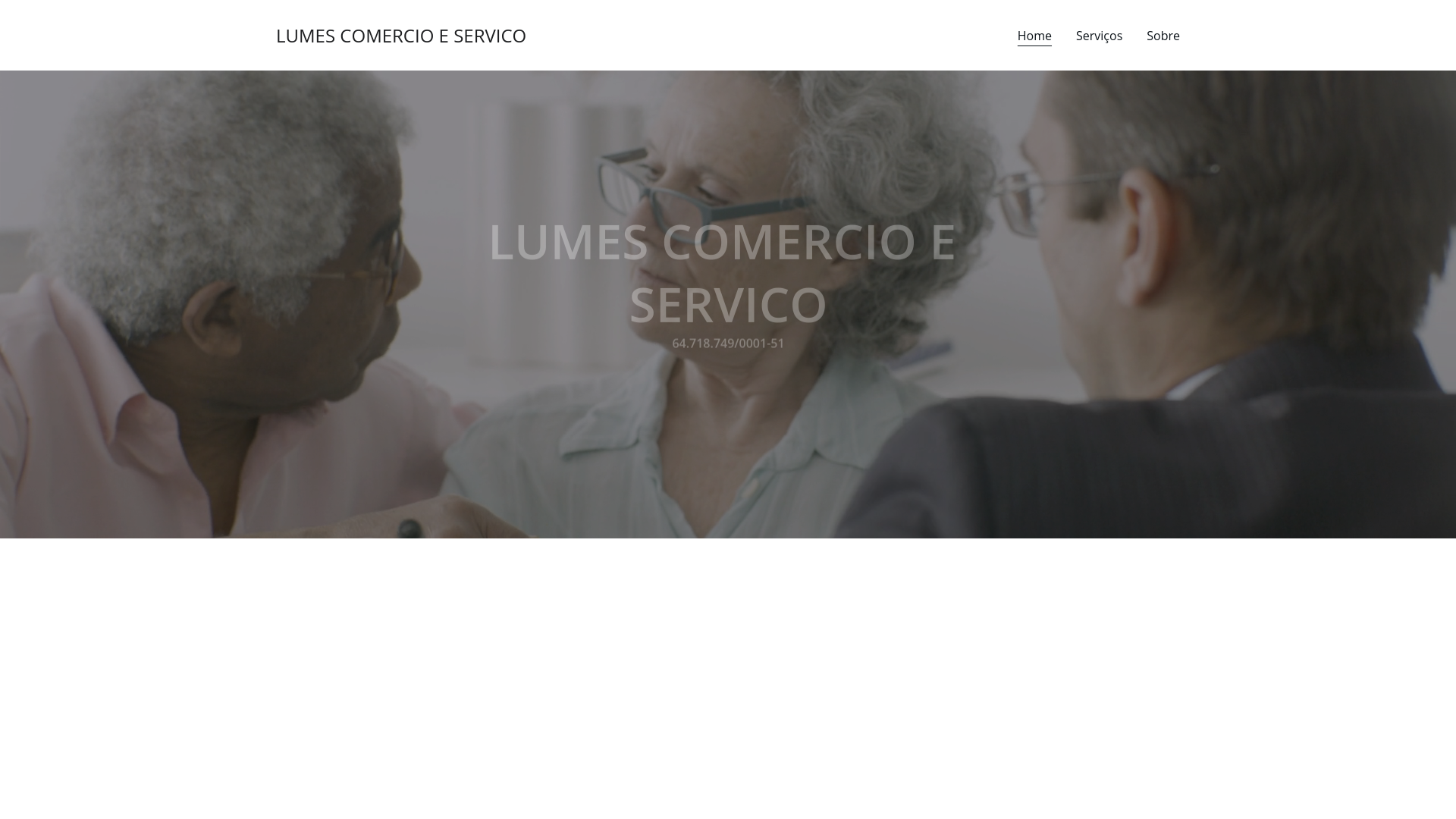 website screenshot of https://lumescomercioeservico.website
