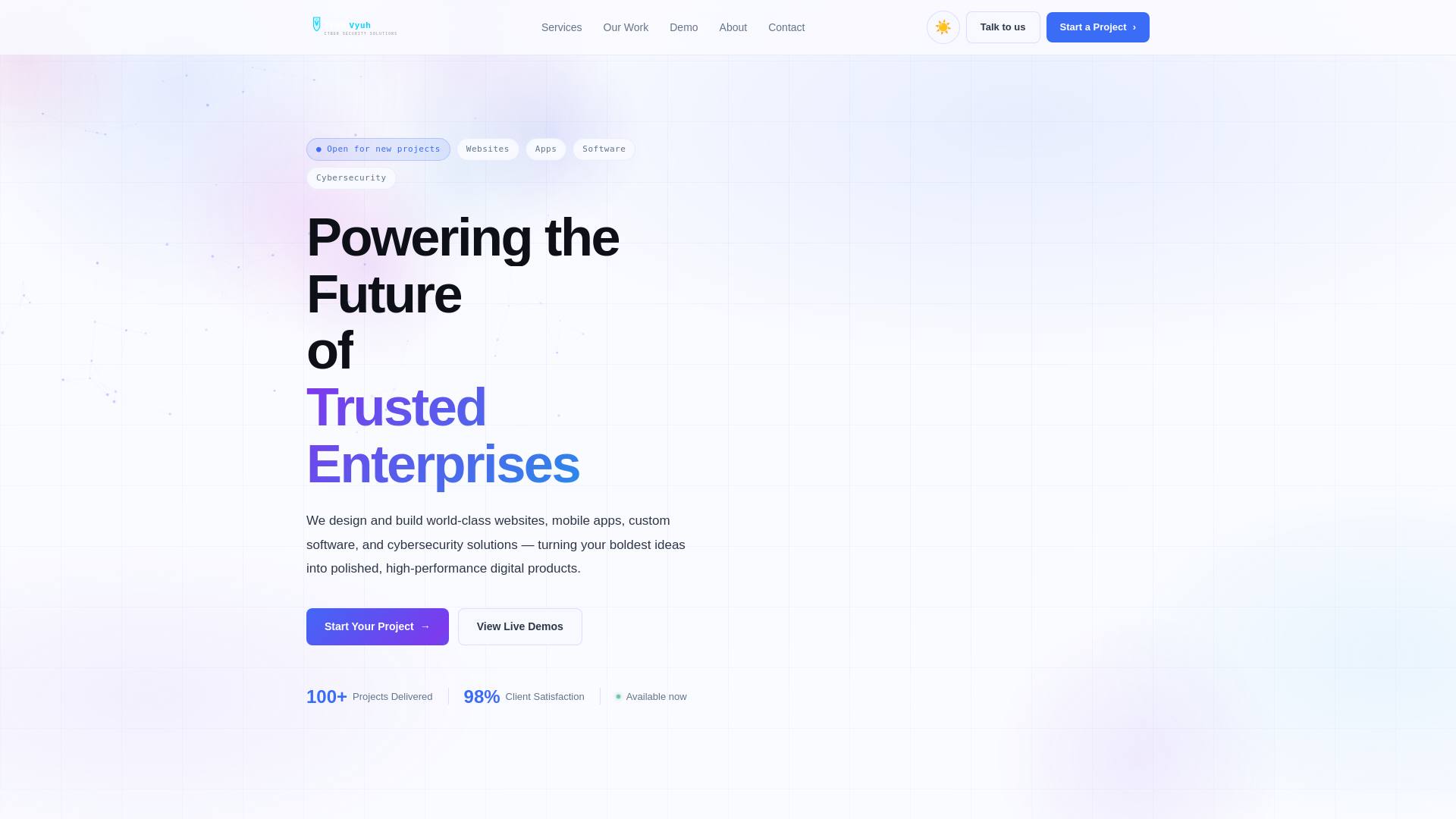 website screenshot of https://trustvyuh.com/