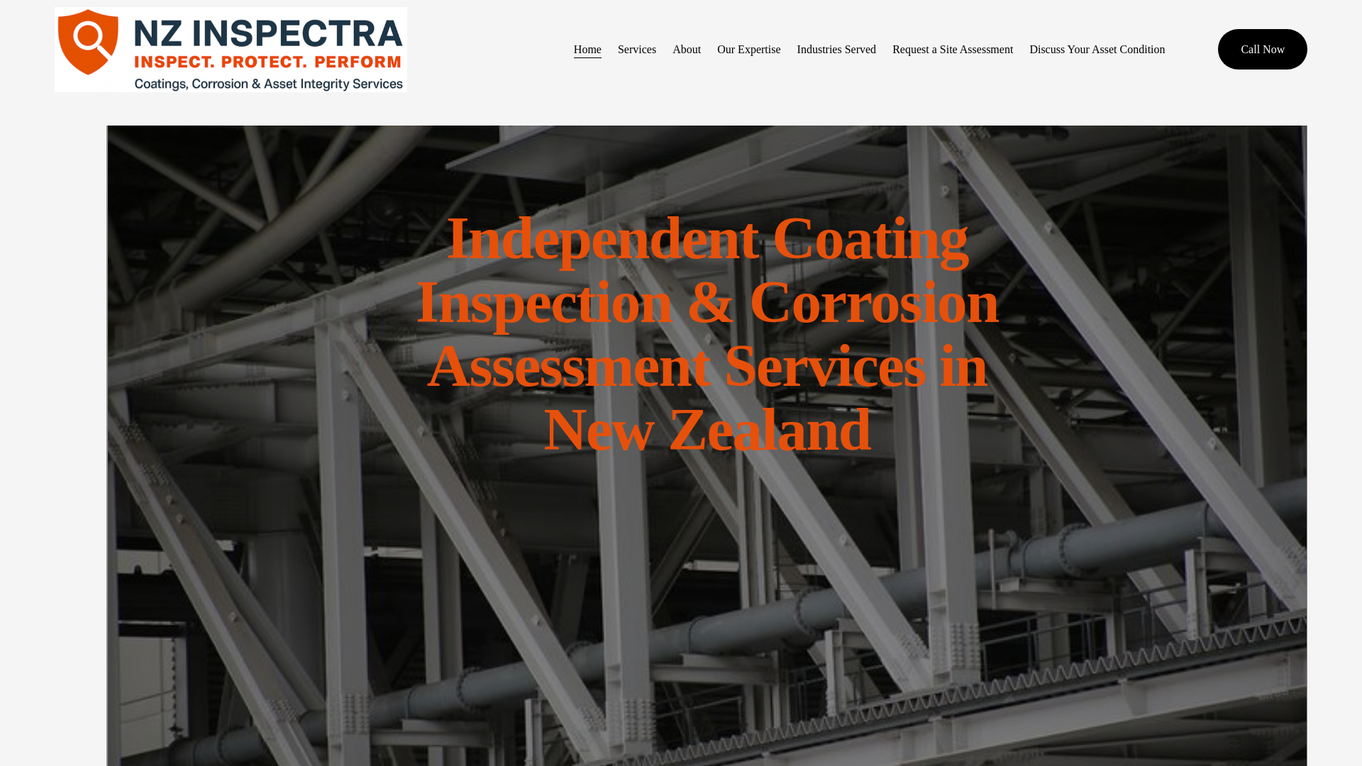 website screenshot of https://nzinspectra.co.nz