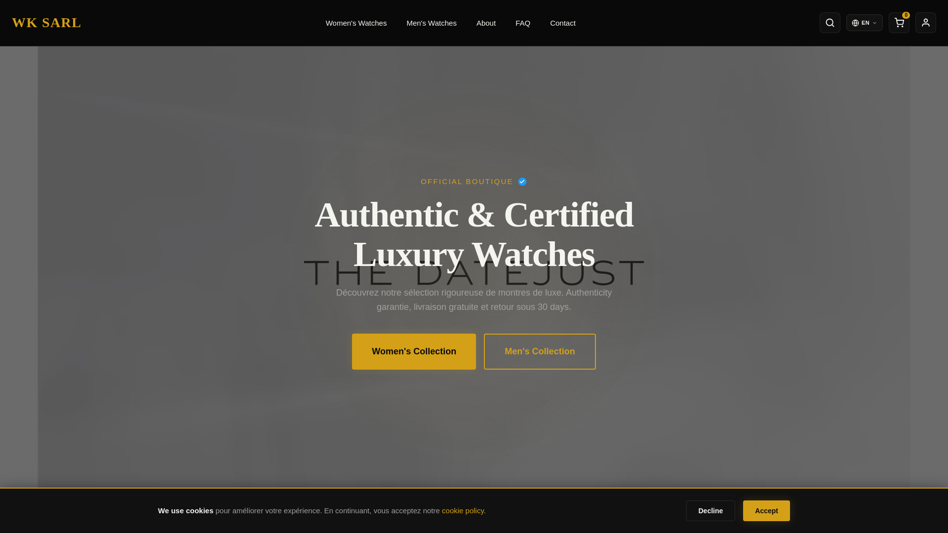 website screenshot of https://wksarl.com/