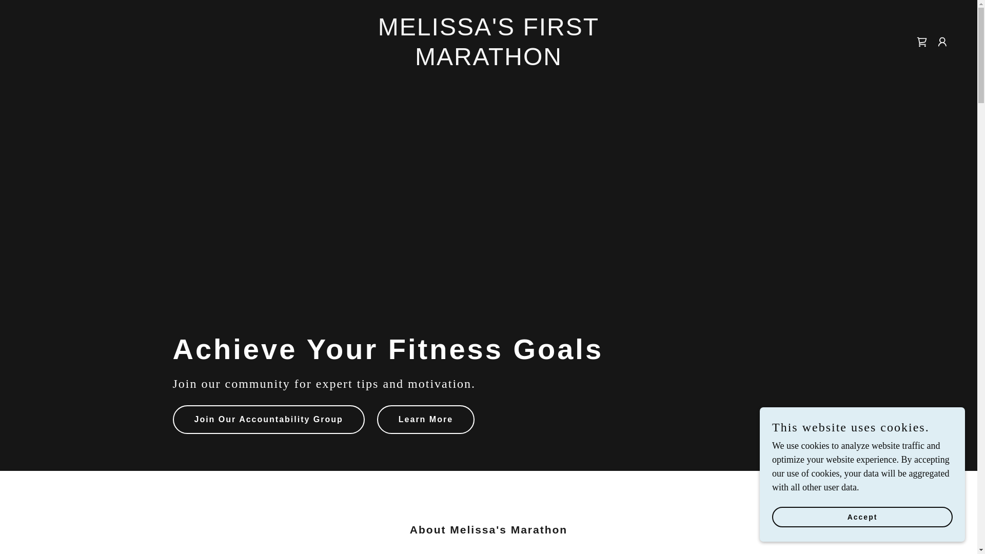 website screenshot of https://melissarunsamarathon.com/
