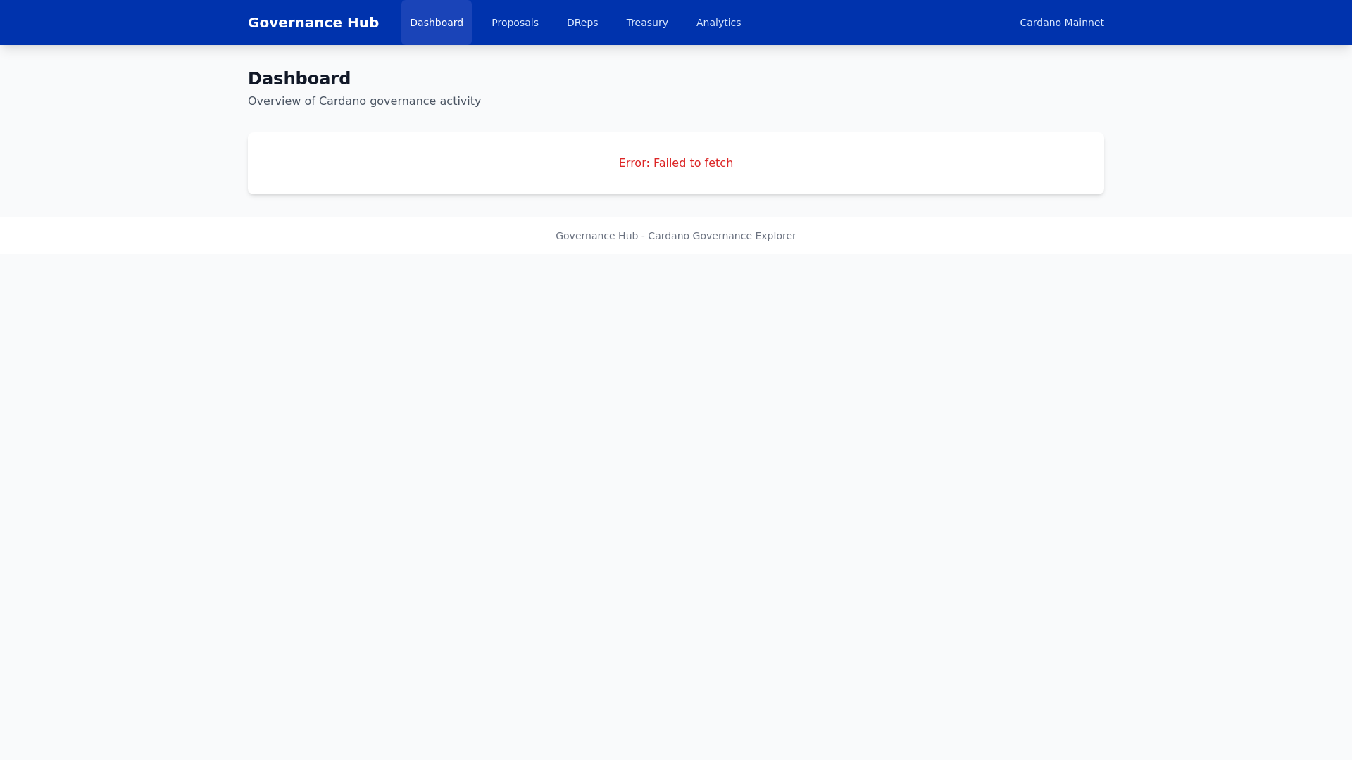 website screenshot of https://blinklabs-governance.pages.dev/