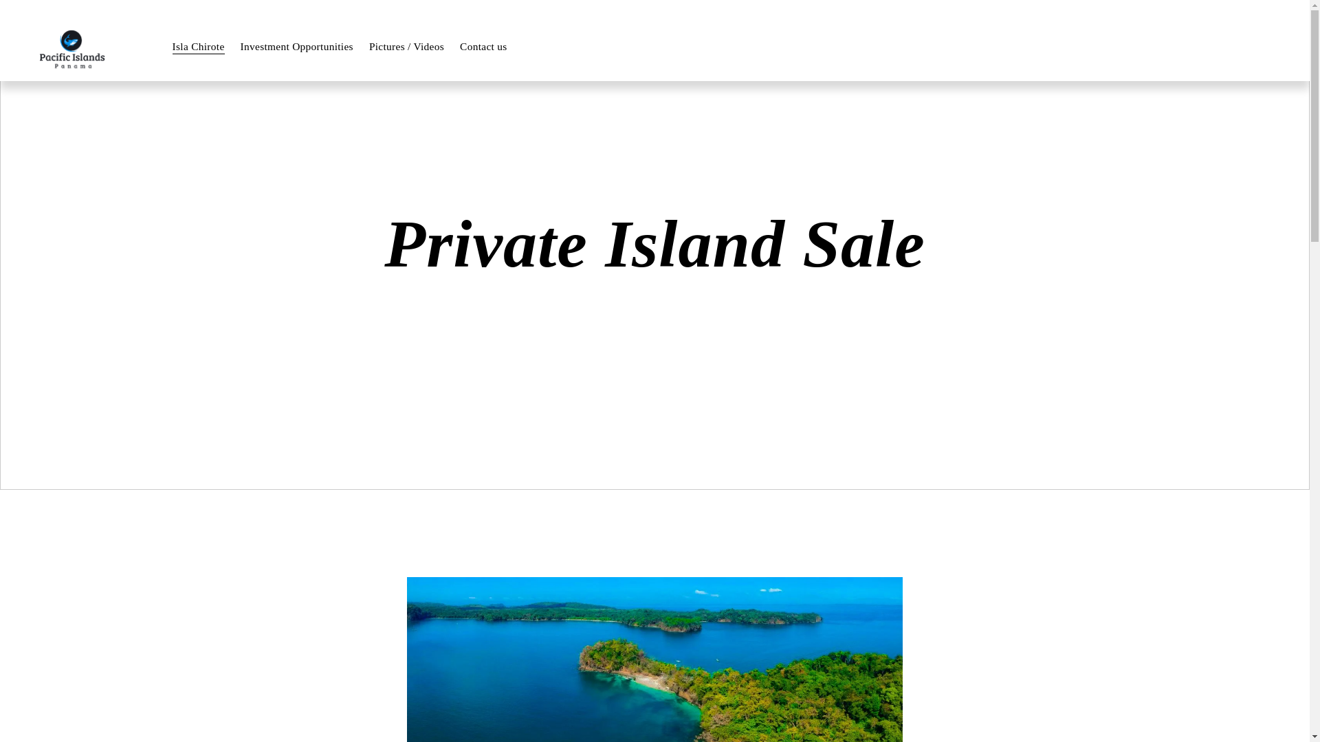 website screenshot of https://invest-private-island.com/