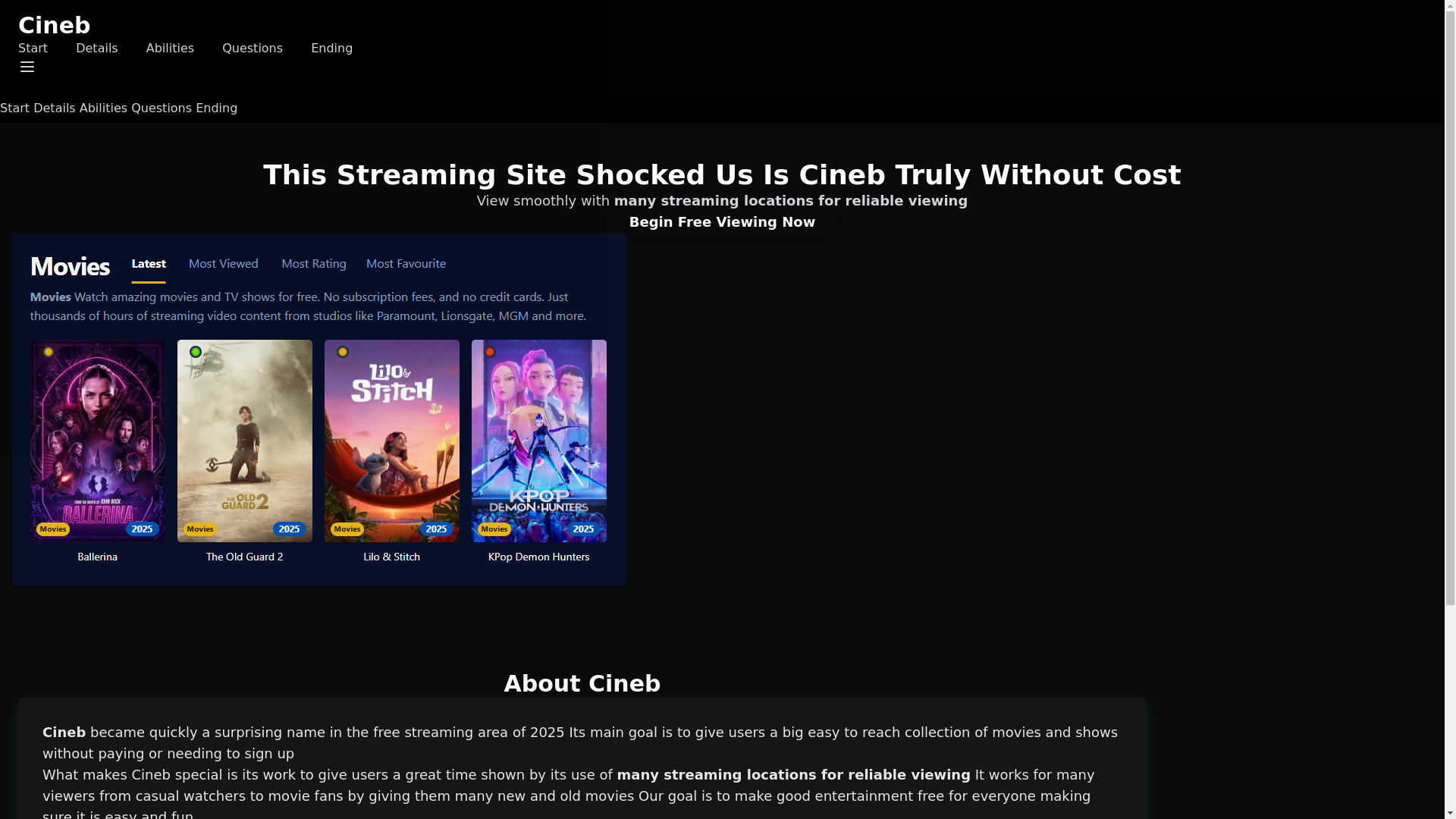 website screenshot of https://cineb-1ugc.pages.dev/