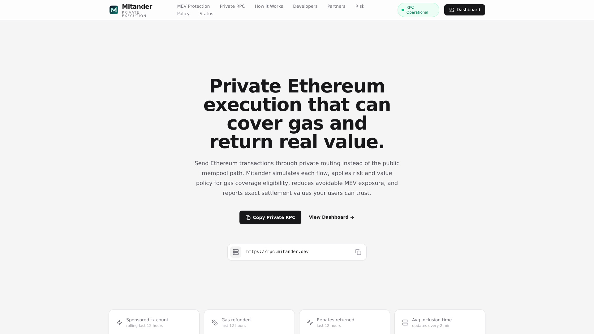 website screenshot of https://mitander.dev/