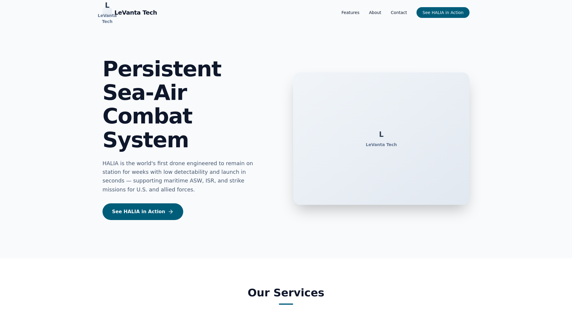 website screenshot of https://levanta-tech.pages.dev/