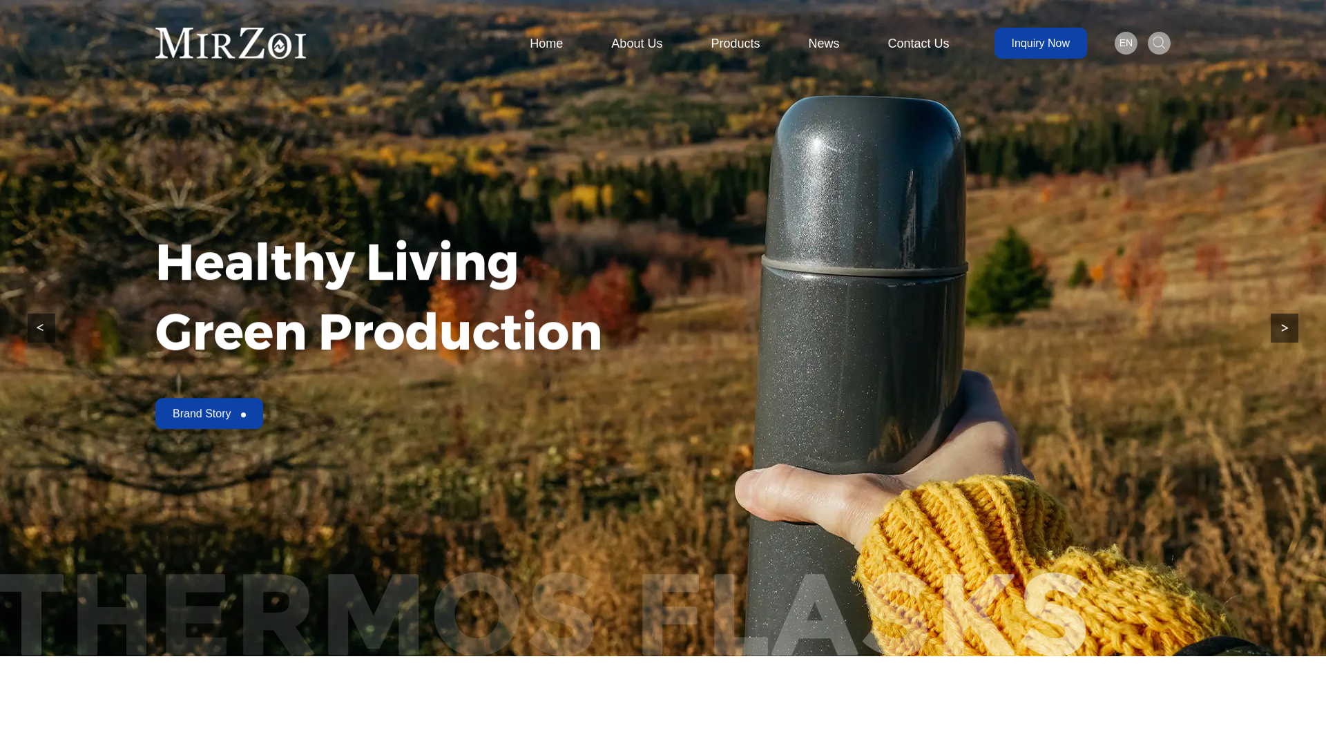 website screenshot of https://mizhoubottle.com