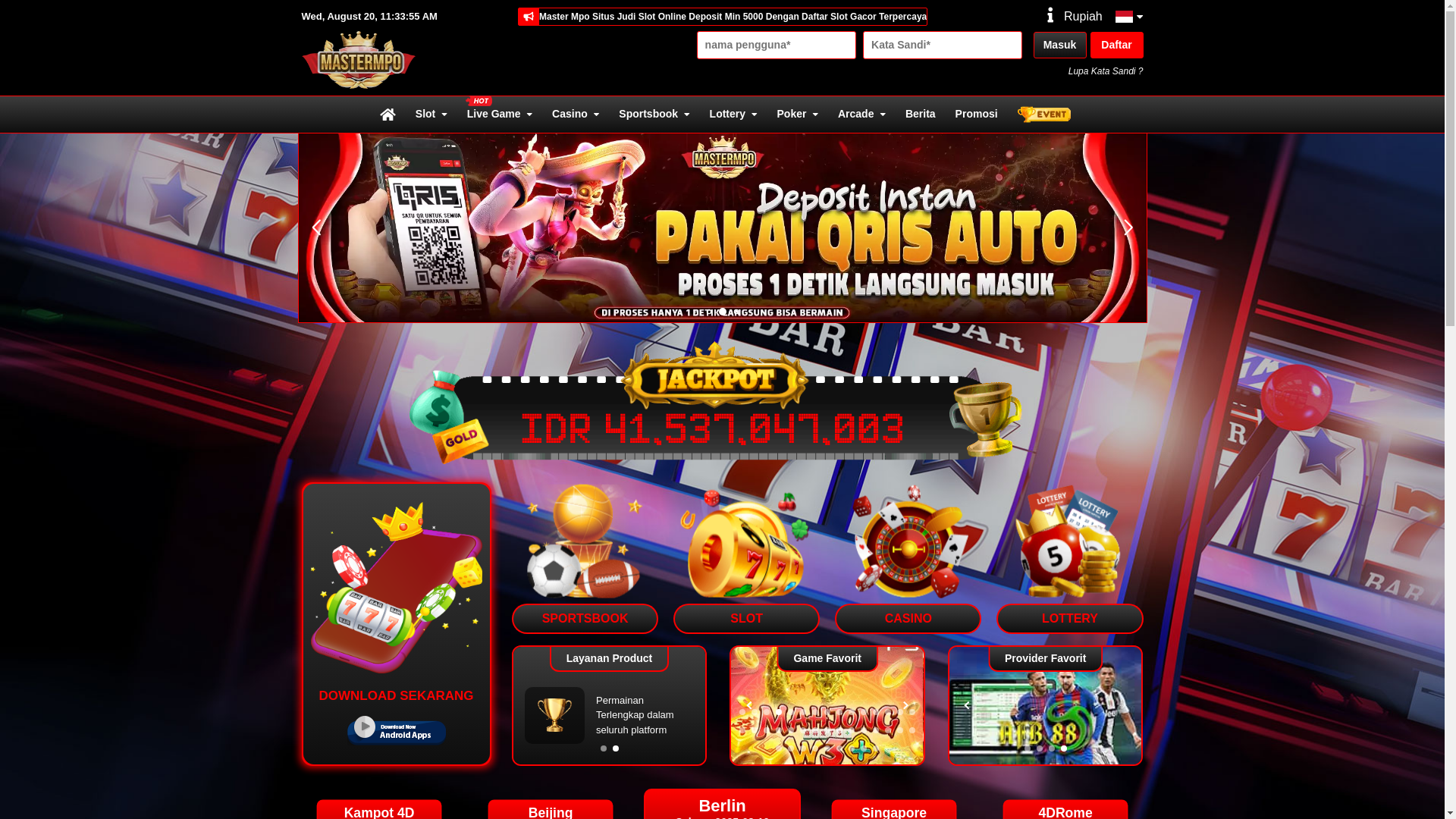 website screenshot of https://mastermpoags.com/