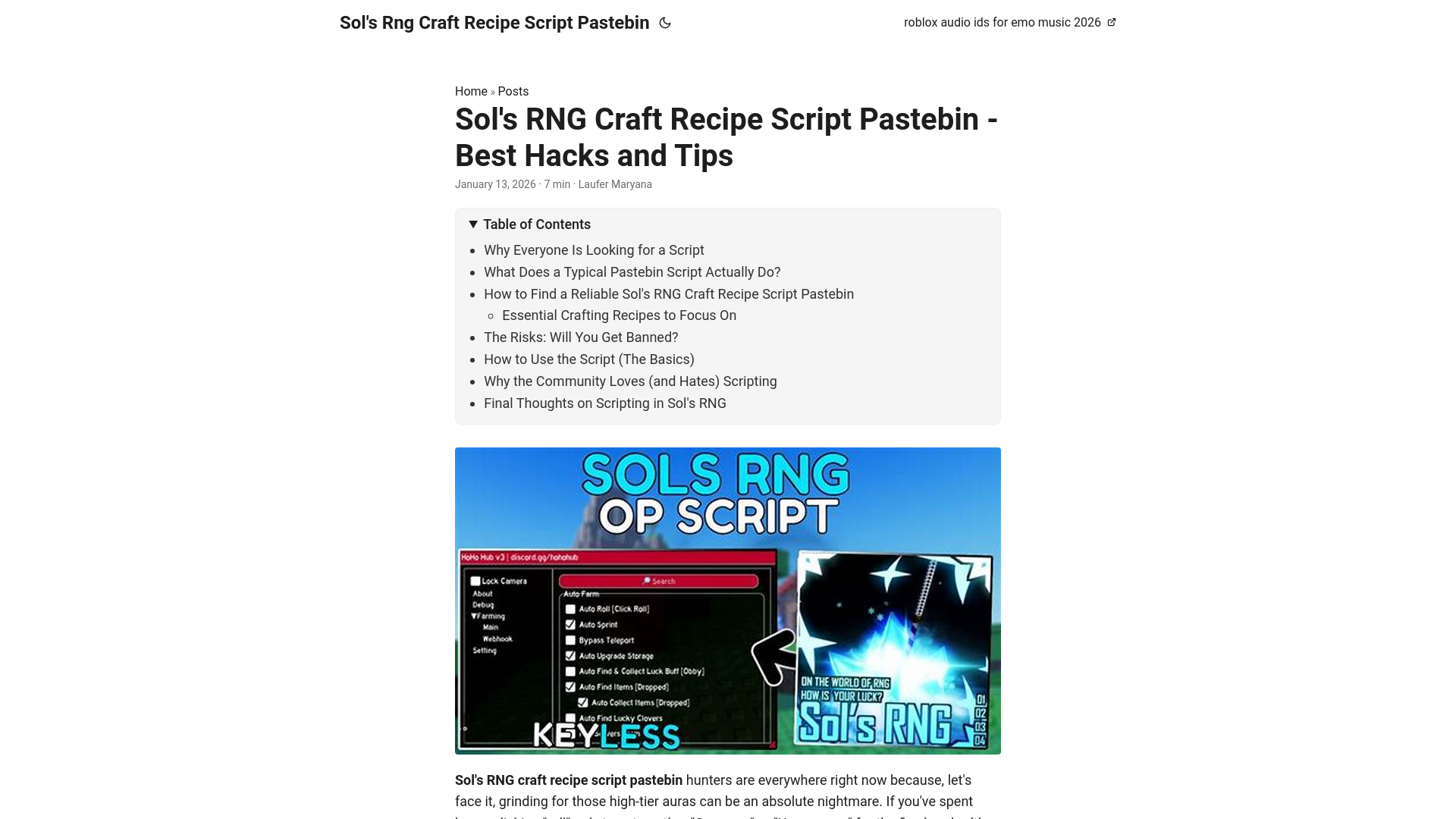 website screenshot of https://solsrngcraftrecipescriptpastebin.pages.dev/