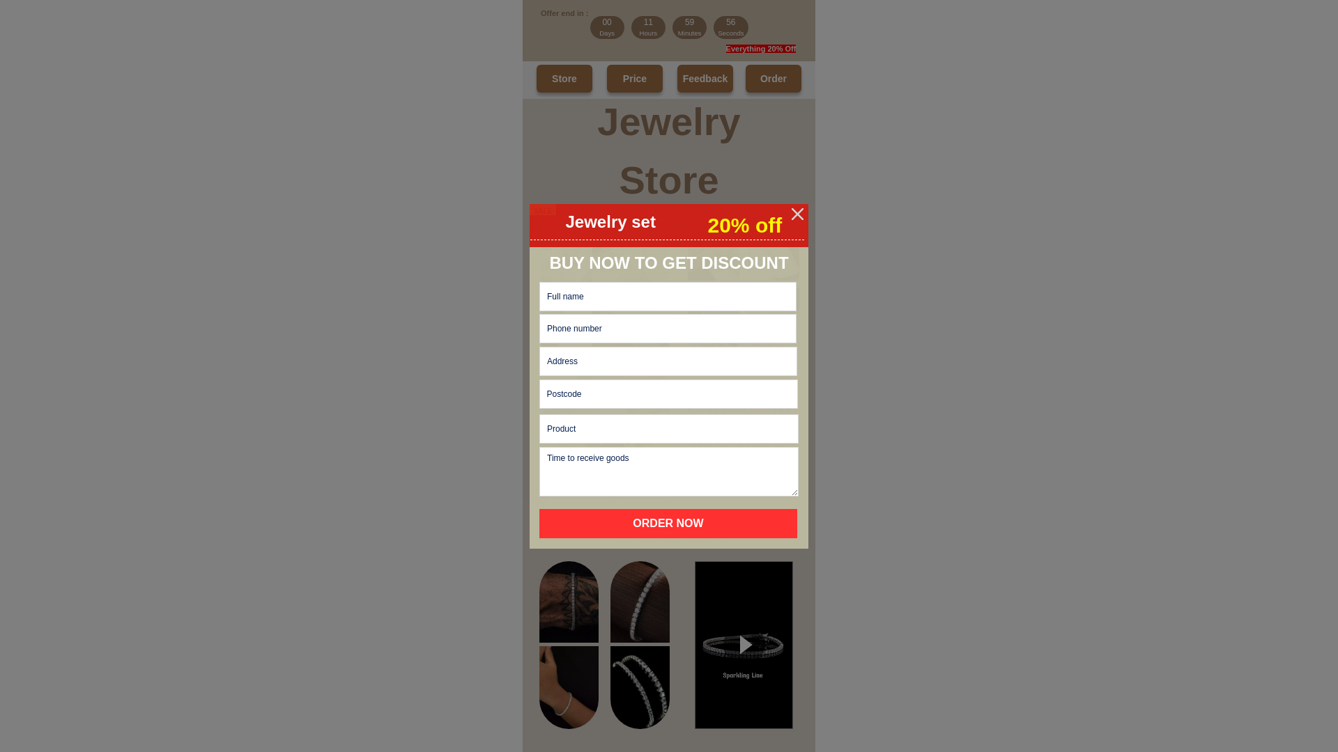website screenshot of https://jewelrystore.tokyo/